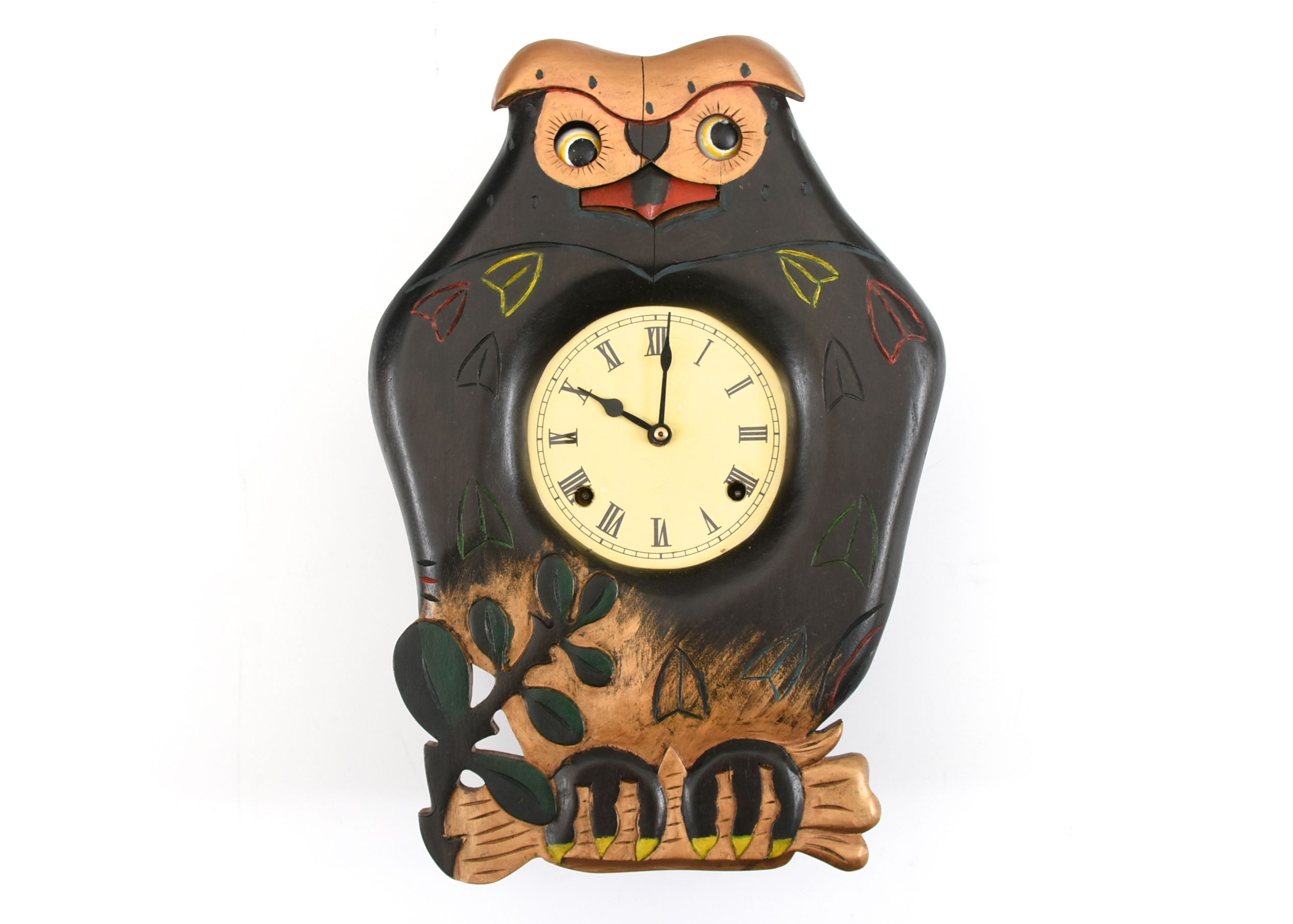 Charming Vintage Owl Wall Clock