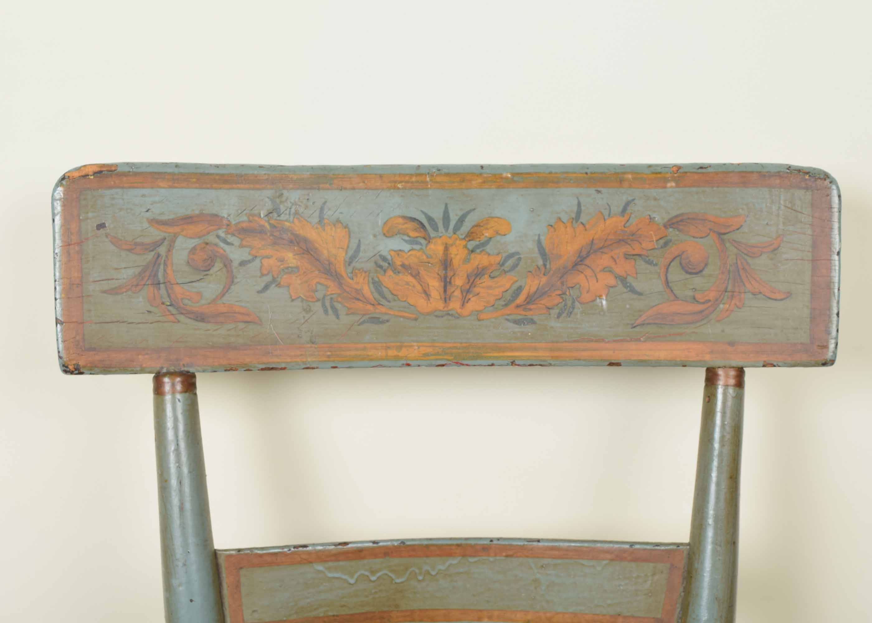 Antique Blue Painted Chair