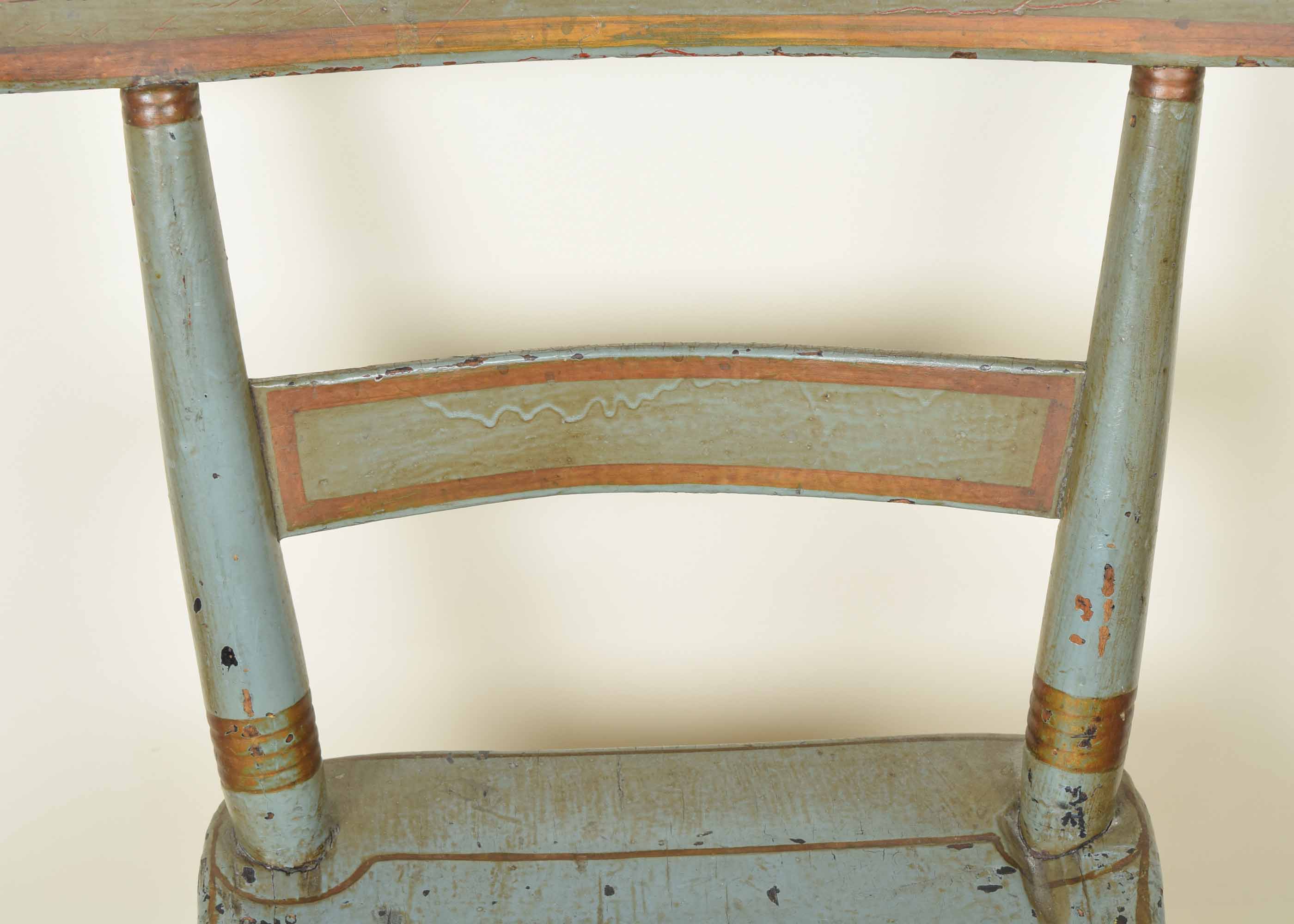 Antique Blue Painted Chair