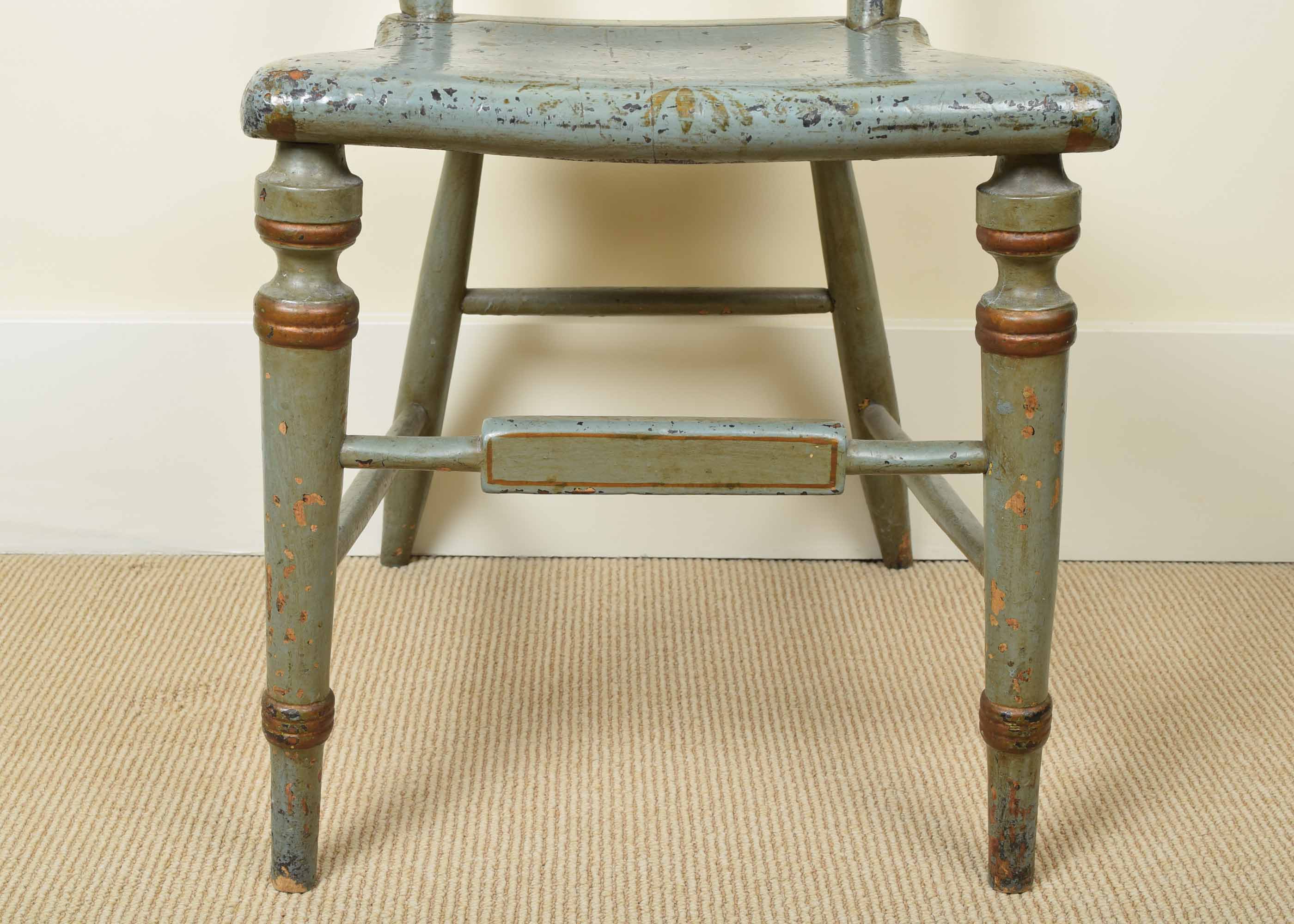 Antique Blue Painted Chair