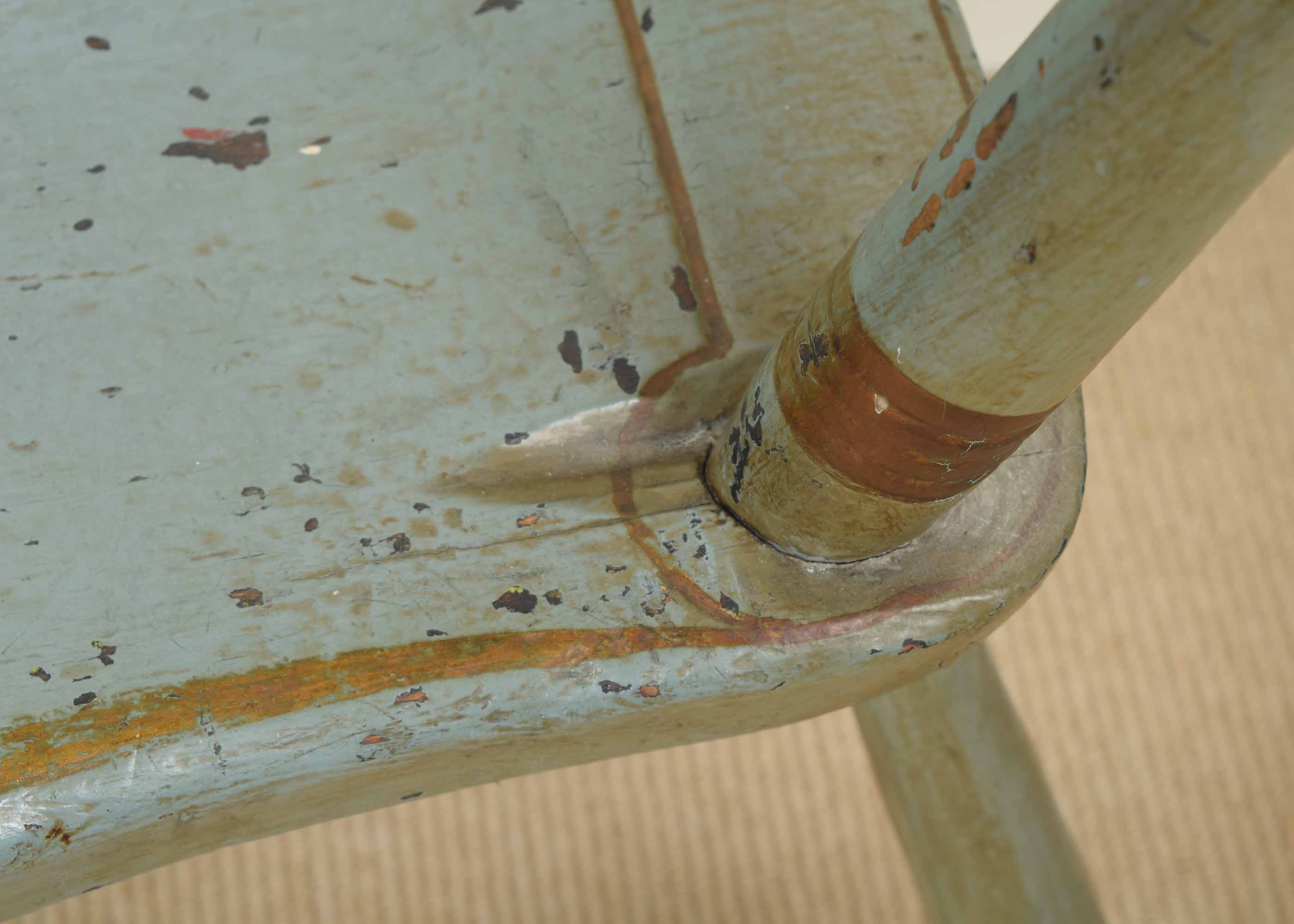Antique Blue Painted Chair