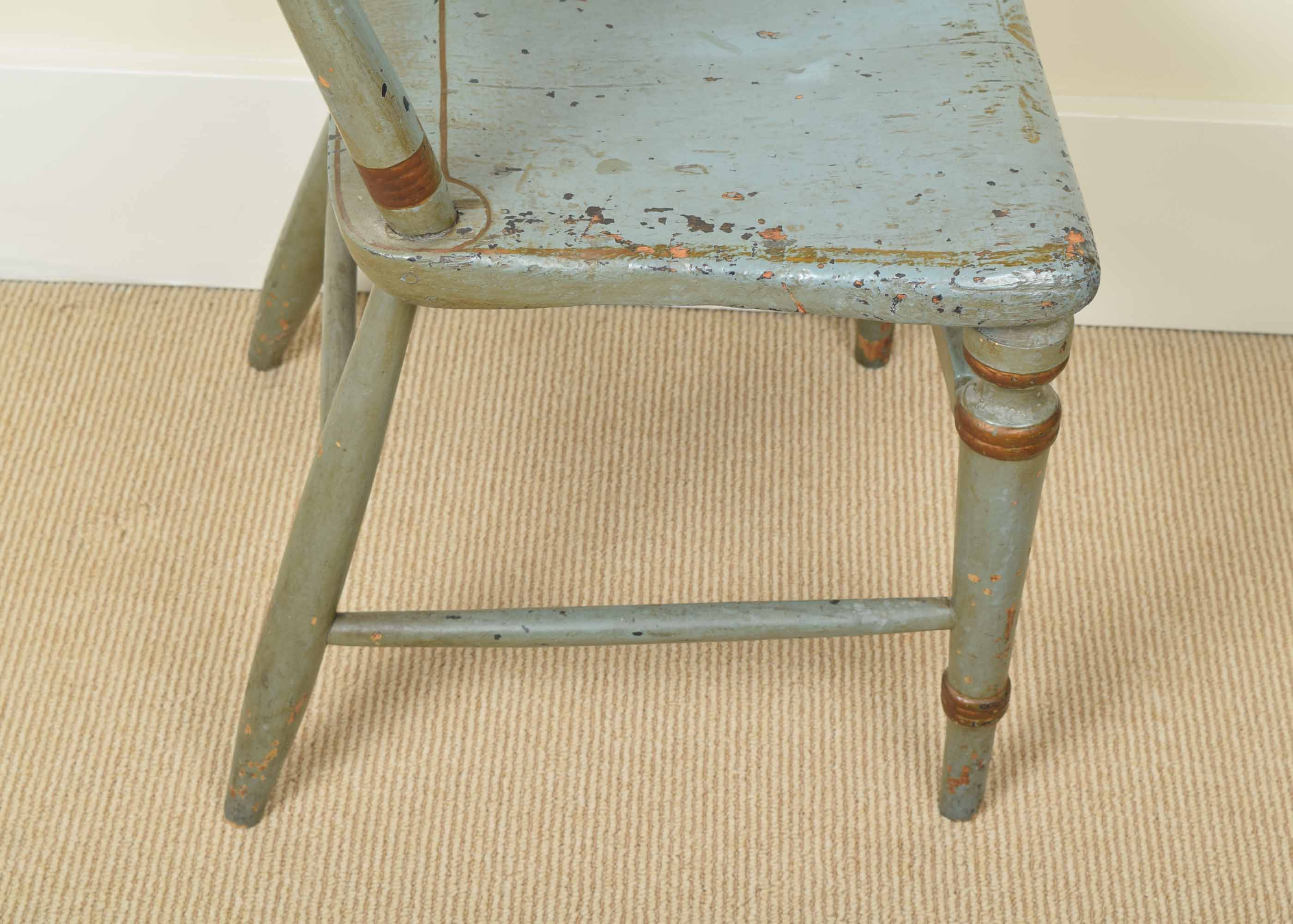 Antique Blue Painted Chair