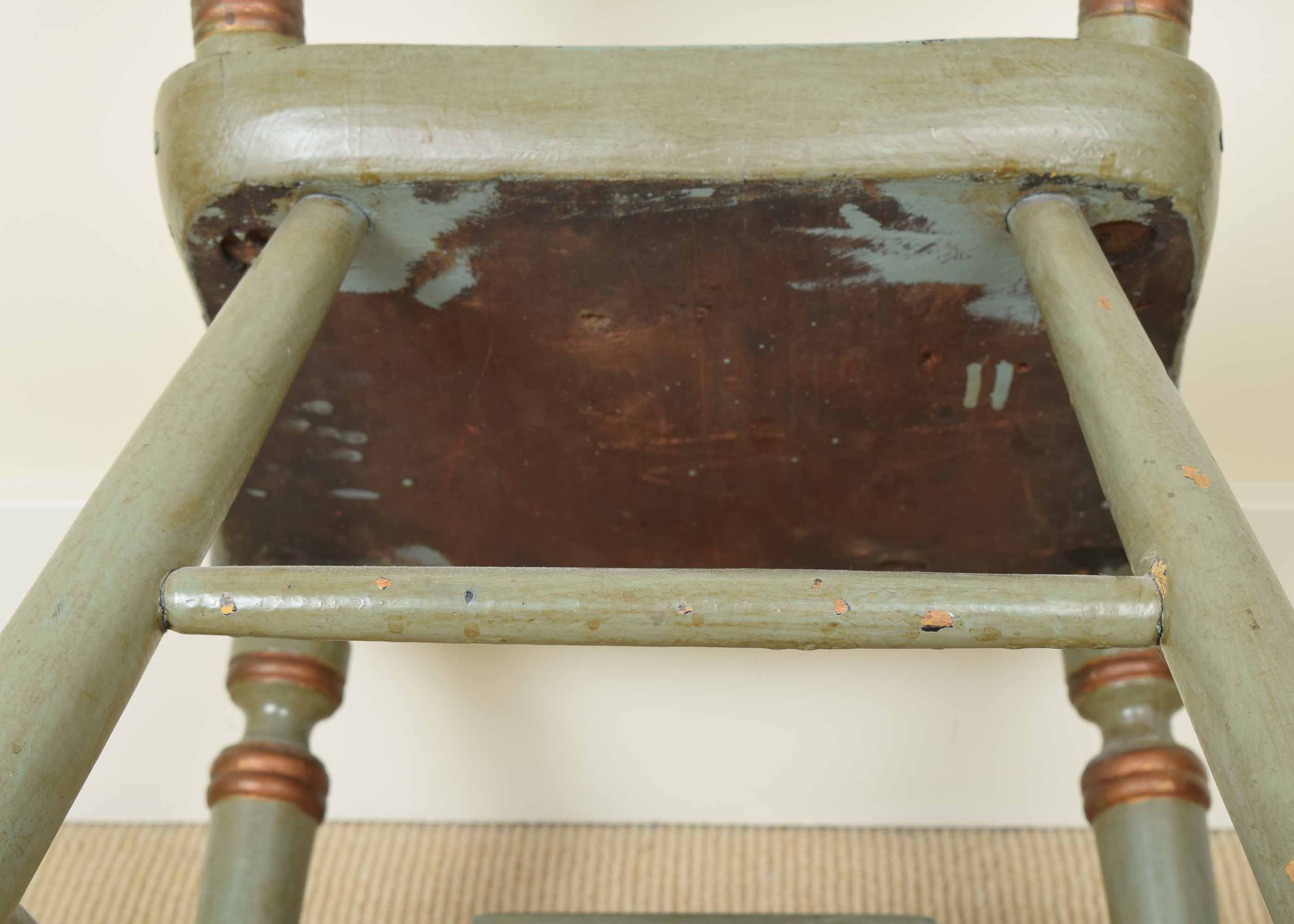 Antique Blue Painted Chair