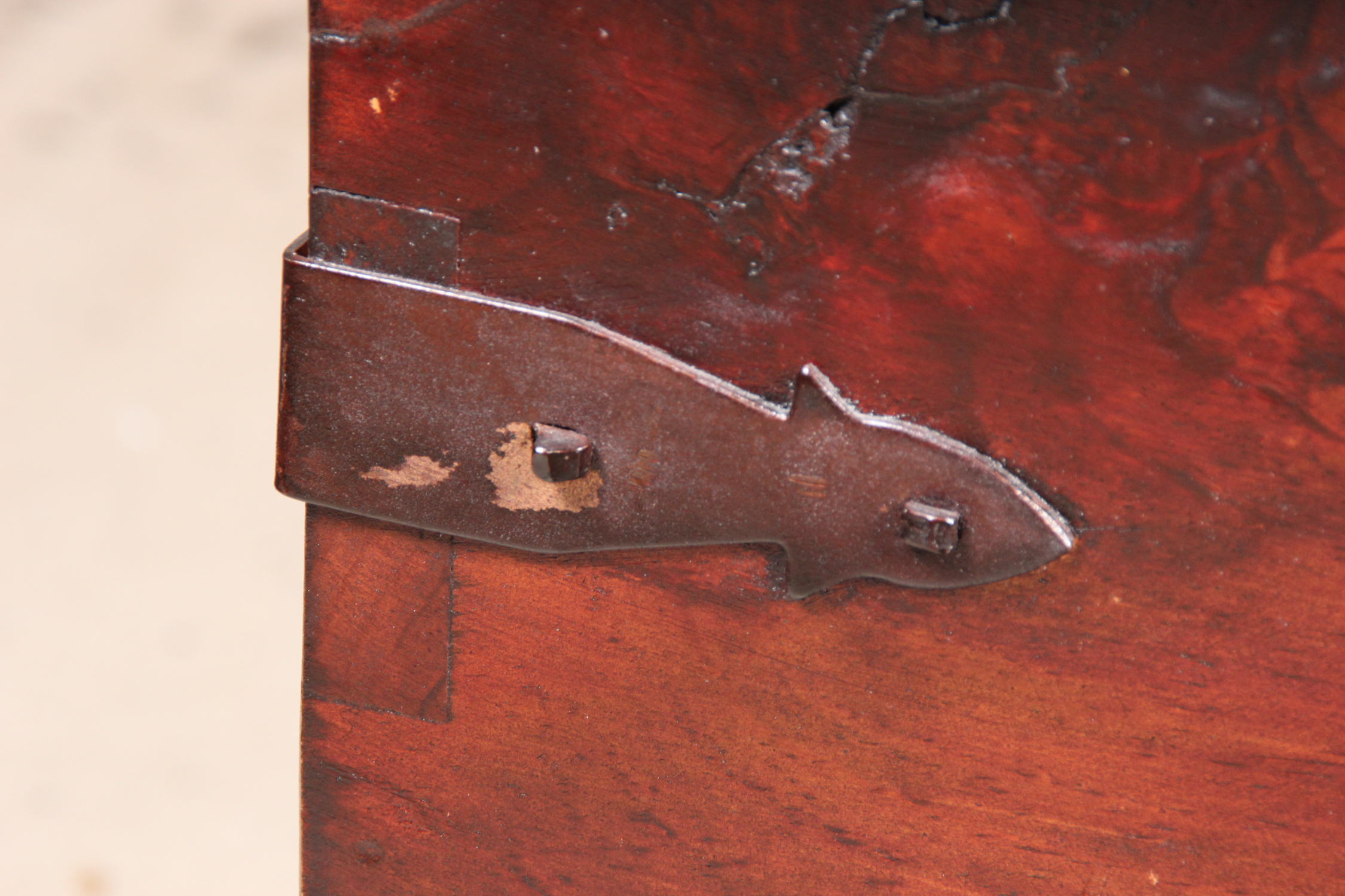 Cherry Stained Pine Trunk Coffee Table