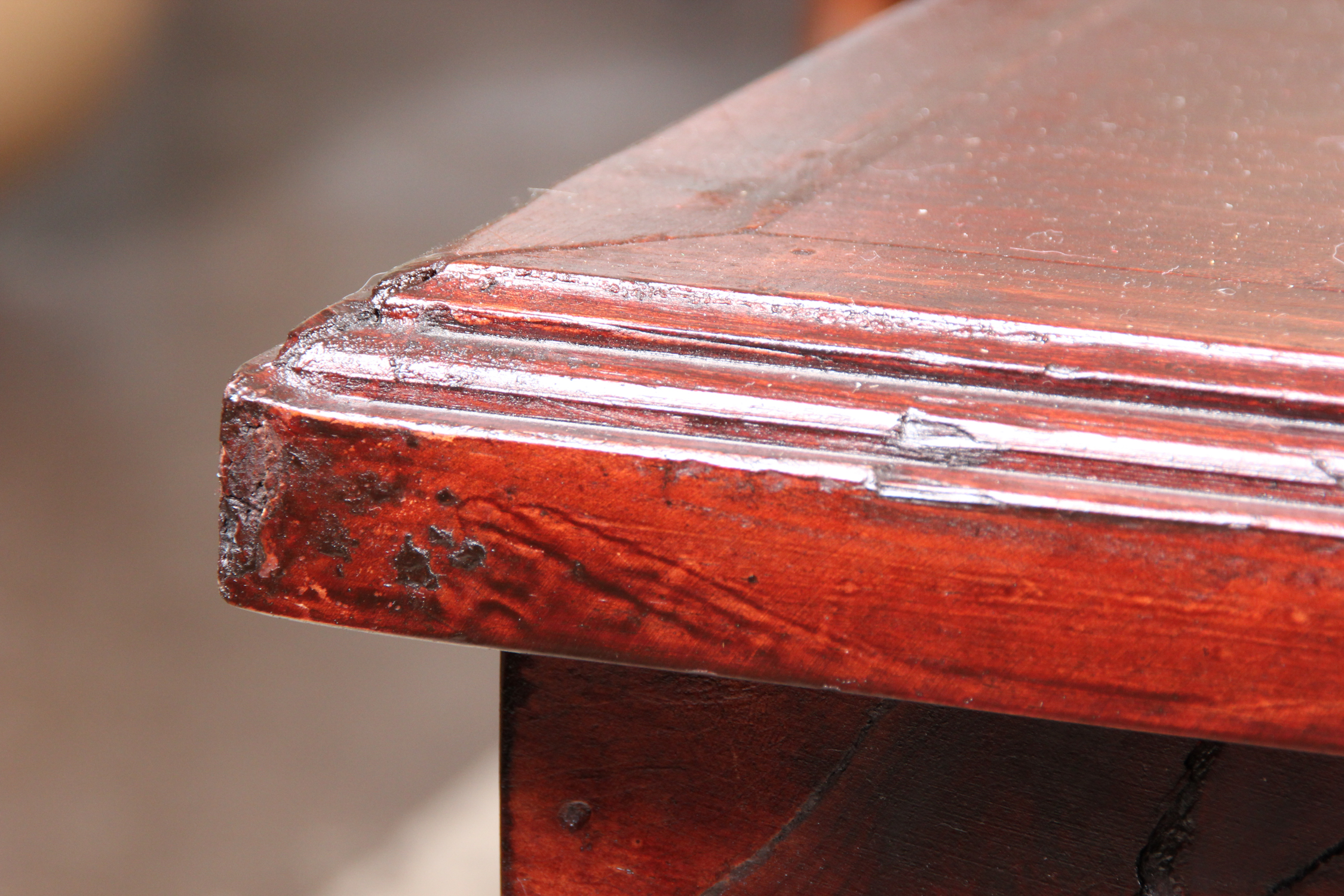 Cherry Stained Pine Trunk Coffee Table