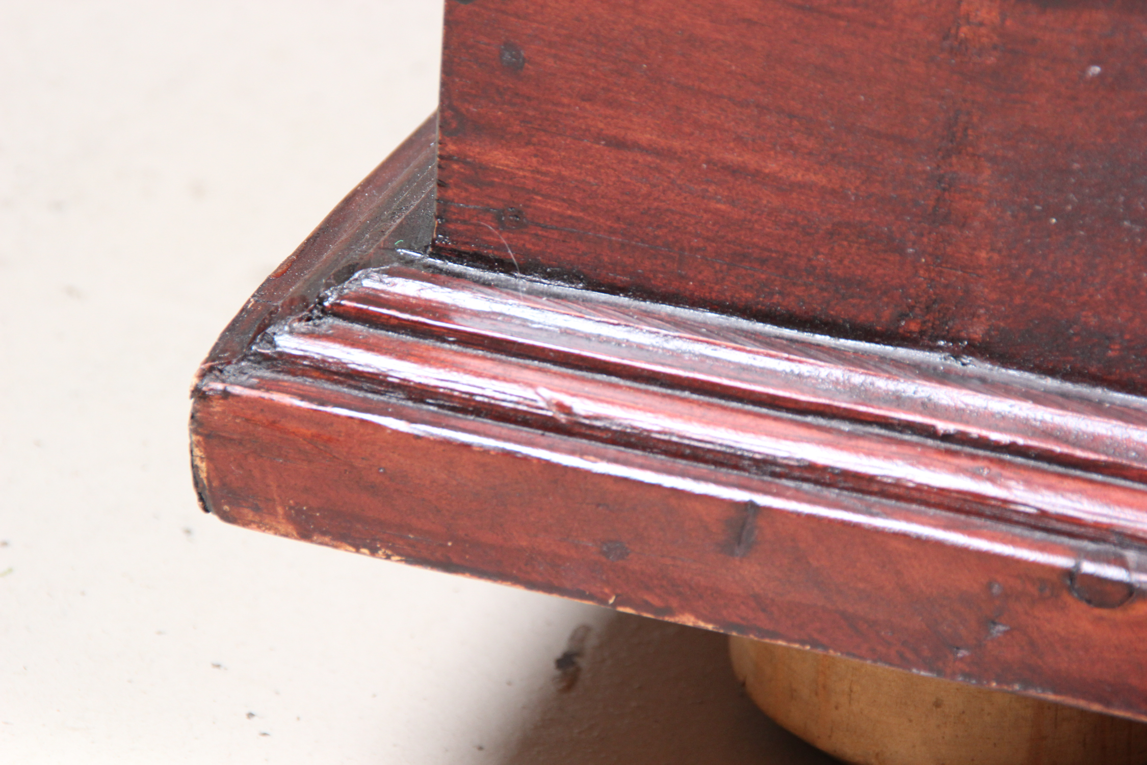 Cherry Stained Pine Trunk Coffee Table
