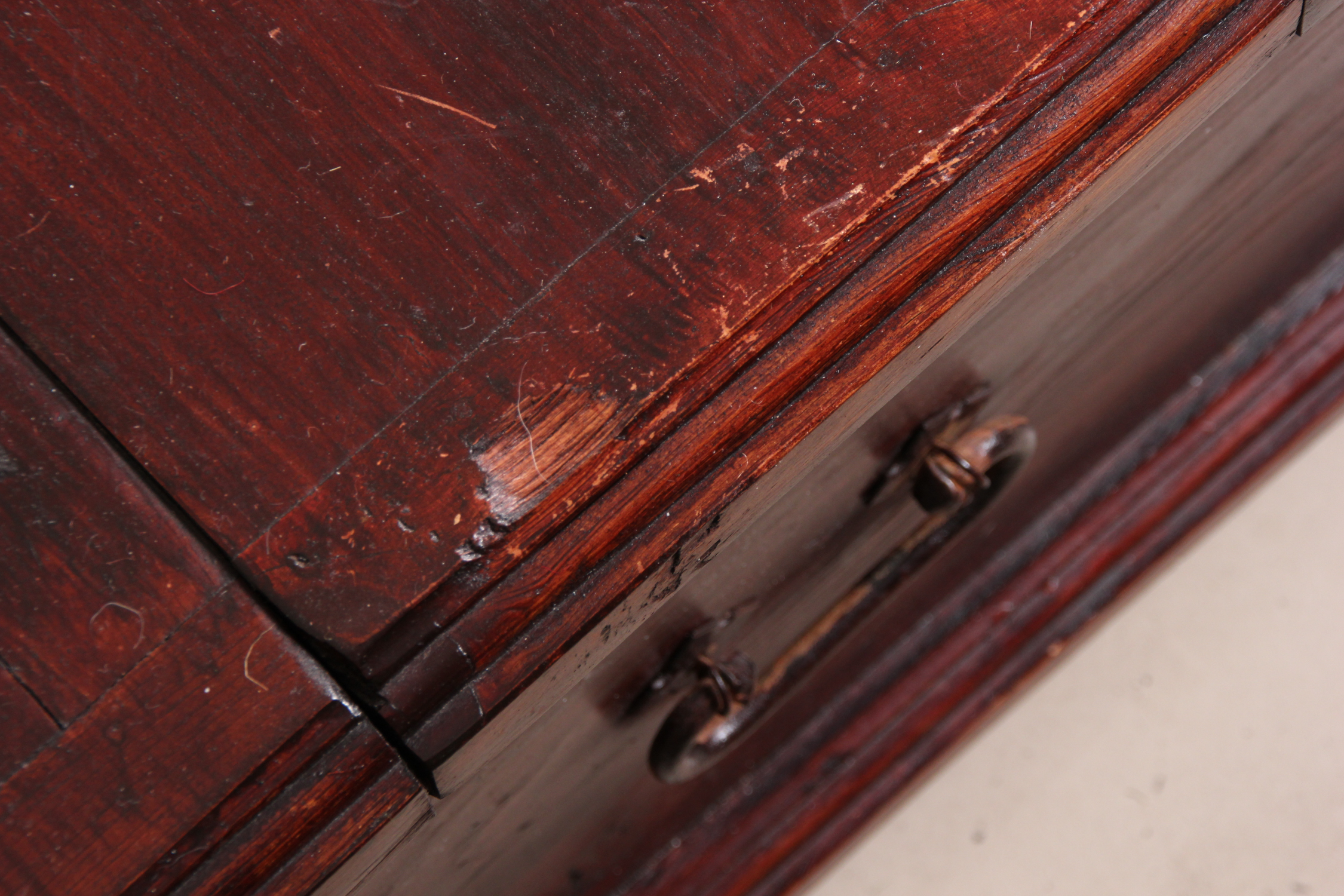 Cherry Stained Pine Trunk Coffee Table