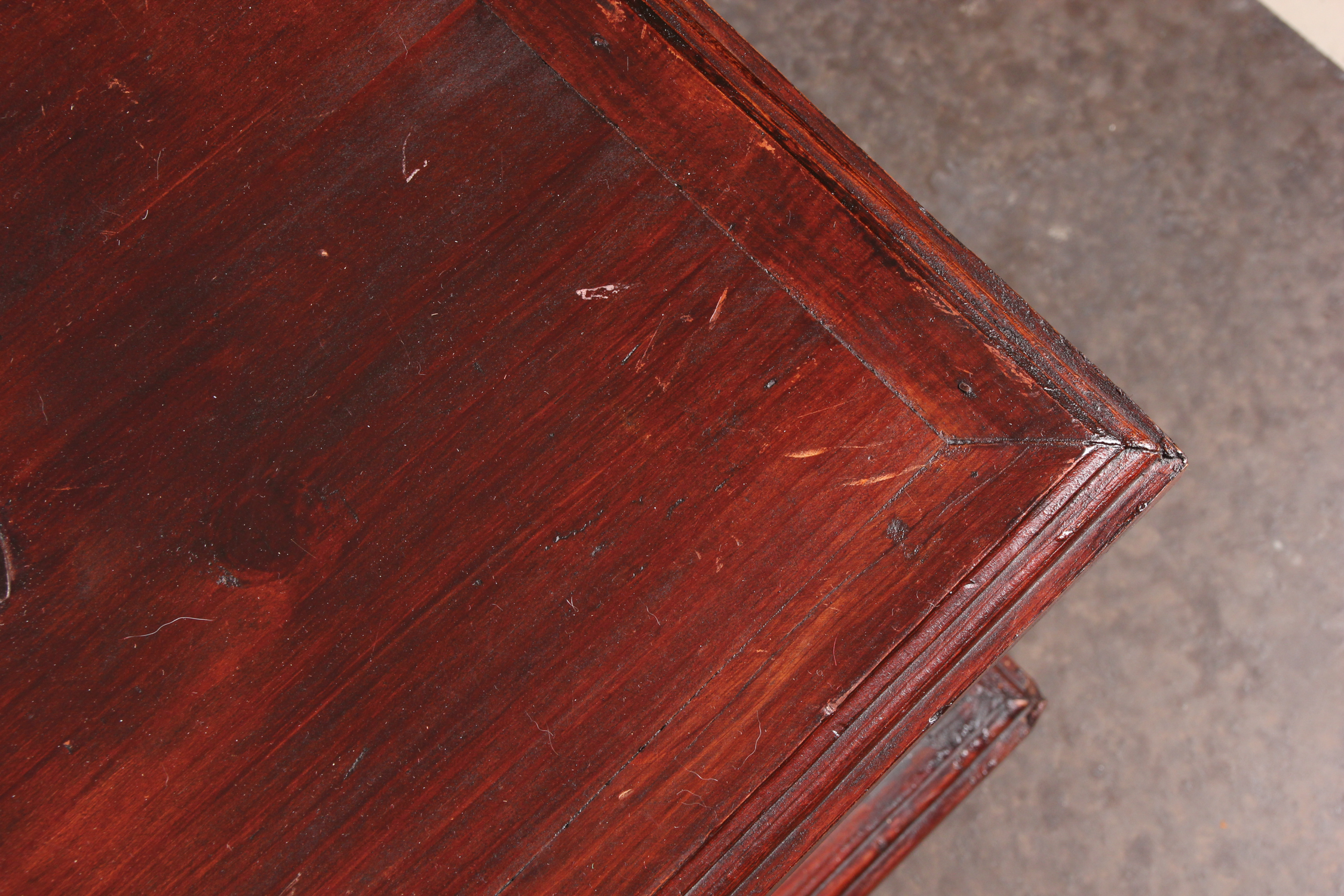 Cherry Stained Pine Trunk Coffee Table