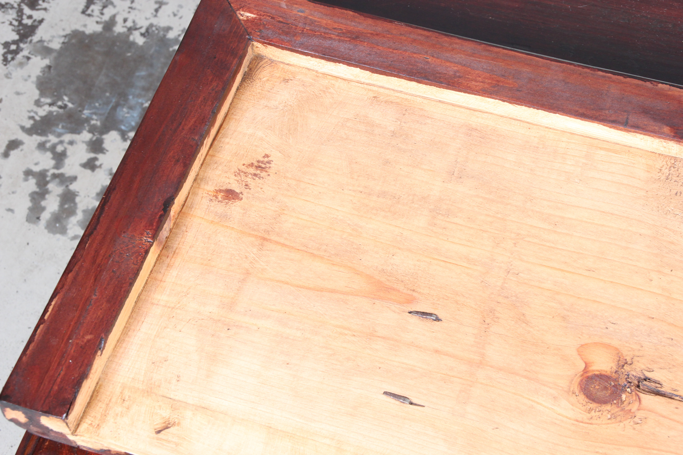 Cherry Stained Pine Trunk Coffee Table