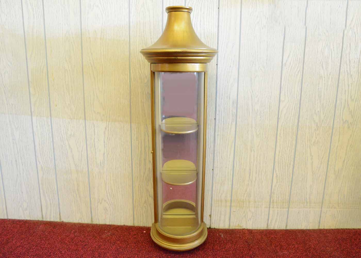 Gold Tone Wooden Wall Hanging Display Case