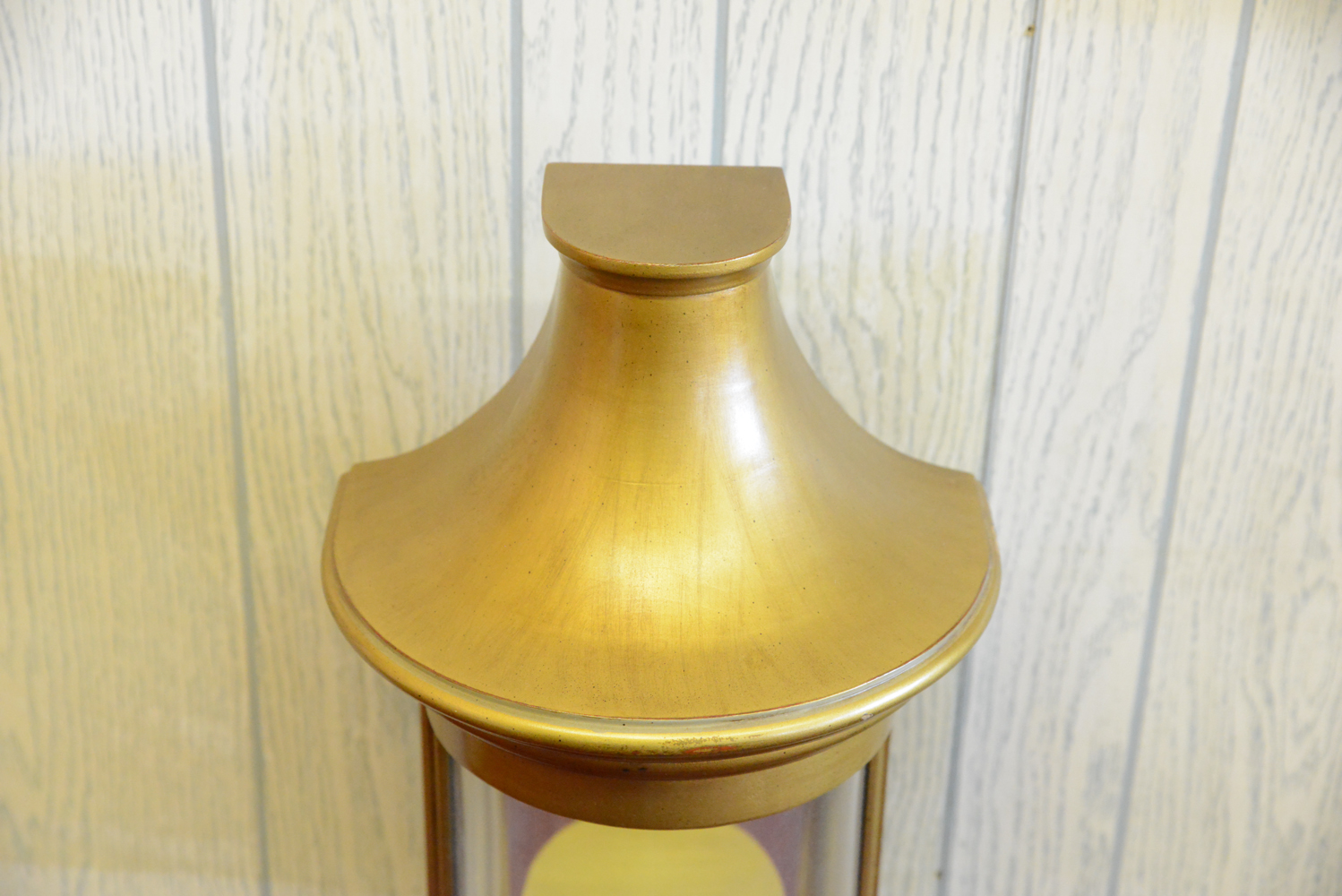 Gold Tone Wooden Wall Hanging Display Case