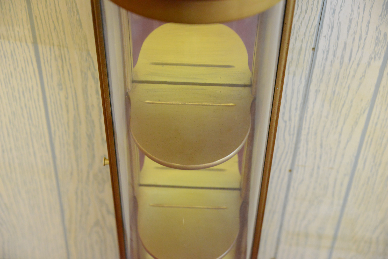 Gold Tone Wooden Wall Hanging Display Case