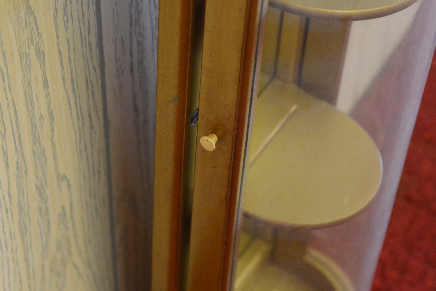 Gold Tone Wooden Wall Hanging Display Case