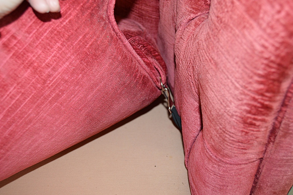 1970s-1980s Henredon Raspberry Velvet Sofa