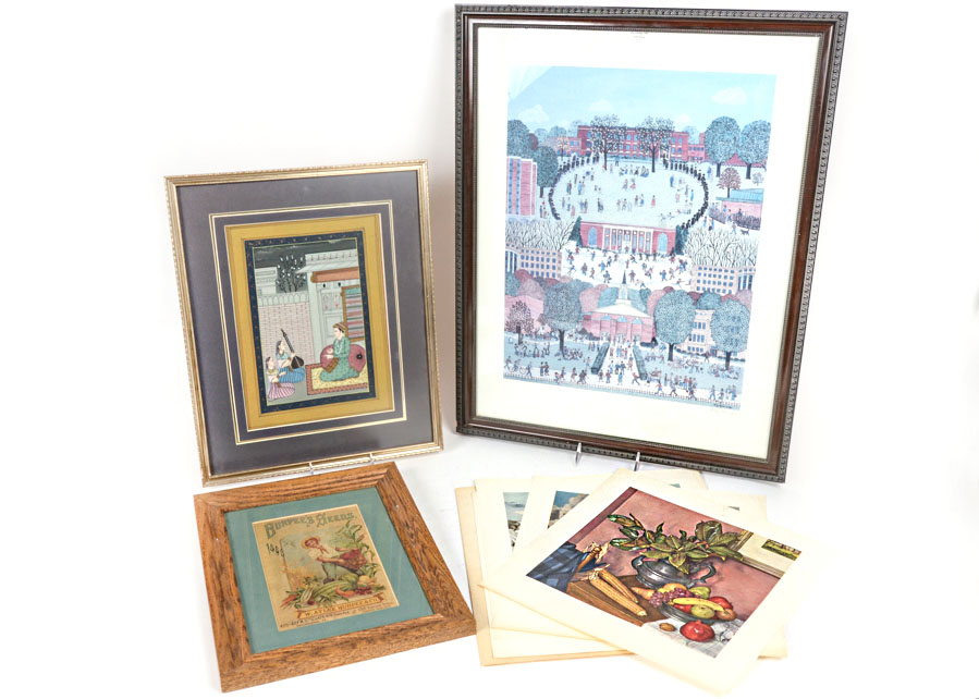 Collection of Framed and Unframed Artwork