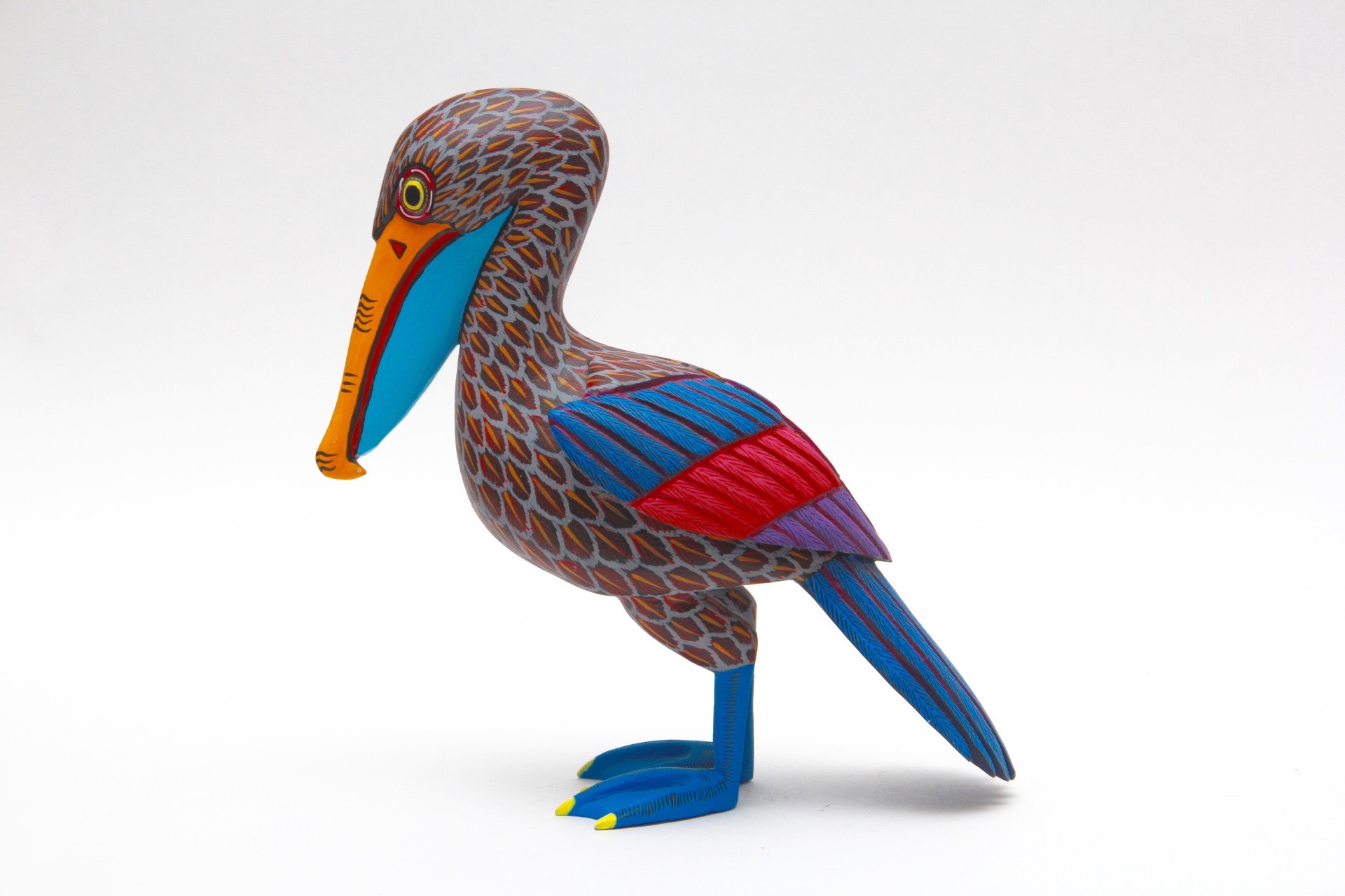 Oaxacan Hand Carved Pelican by Carlos Morales