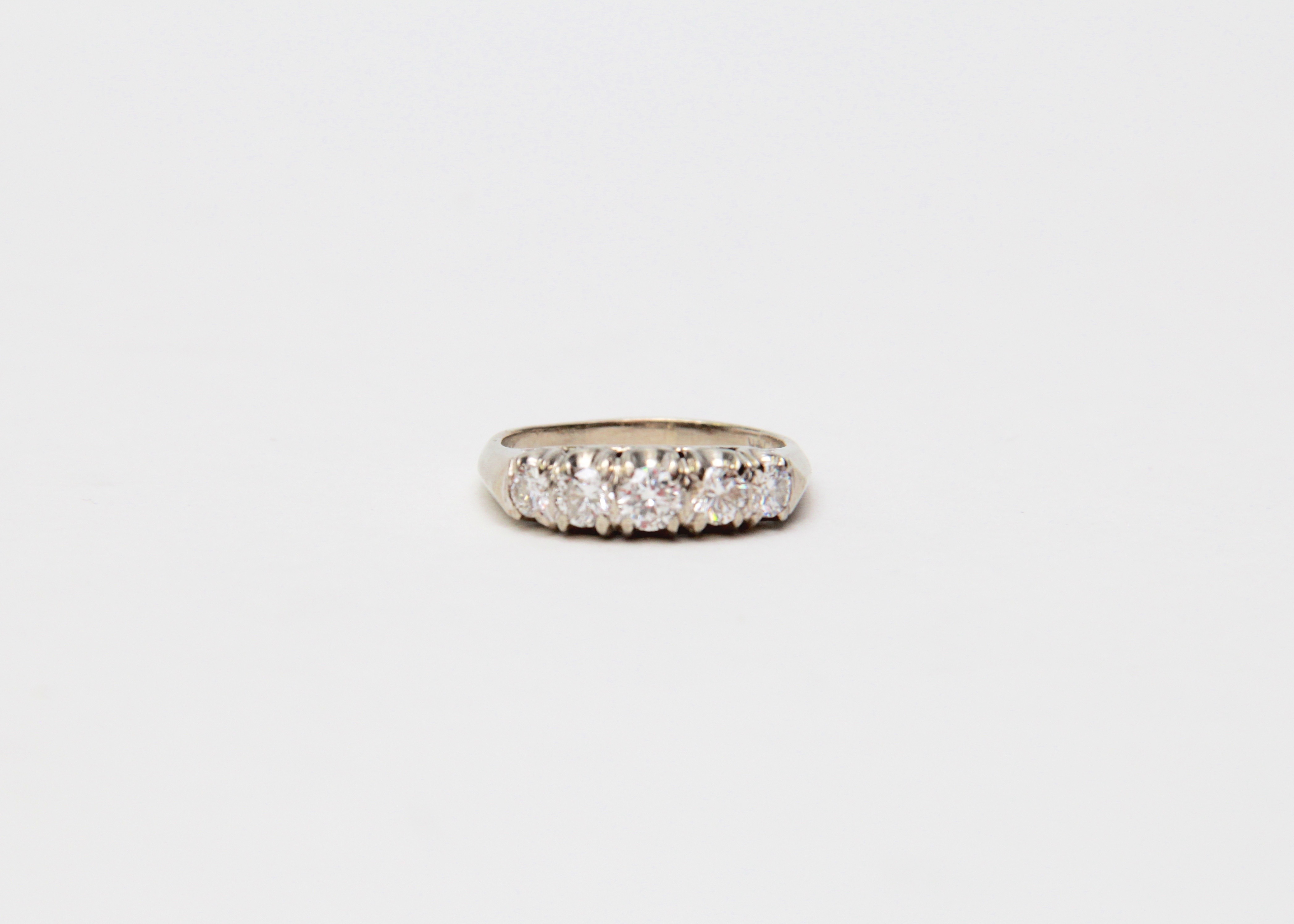14K White Gold Diamond Ring