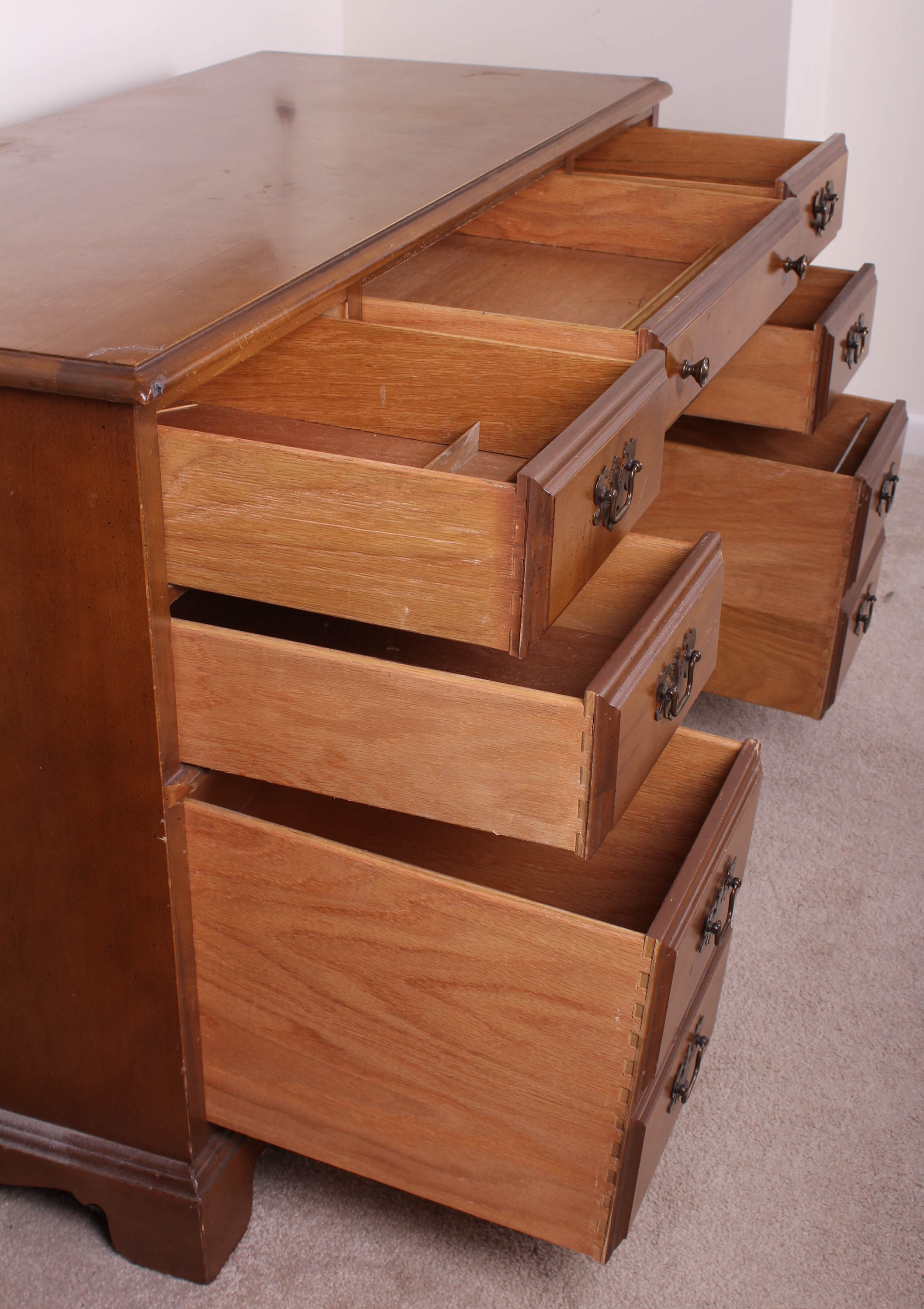Vintage Cherry Finish Bassett Furniture Desk