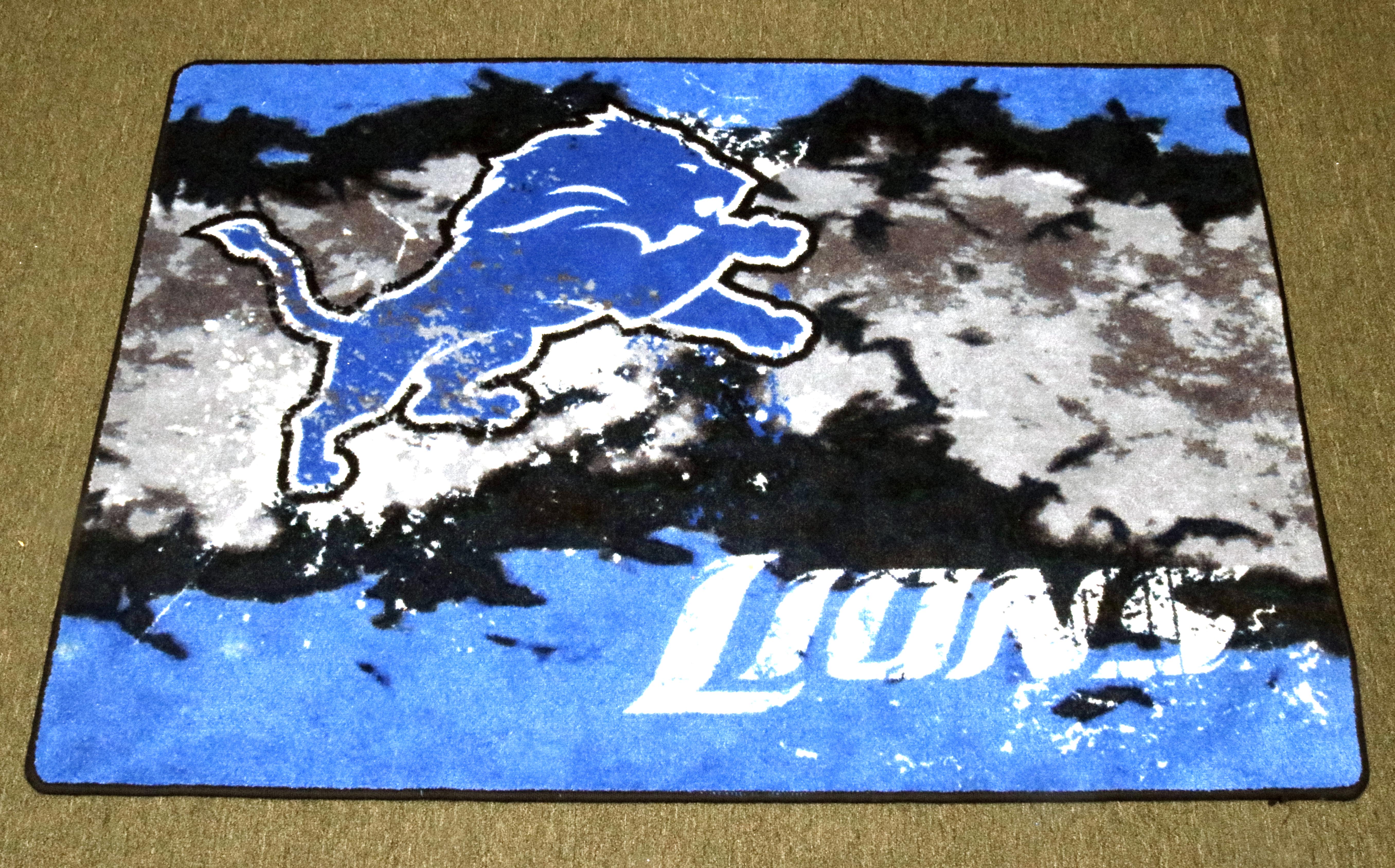Detroit Lions Area Rug and Door Mat