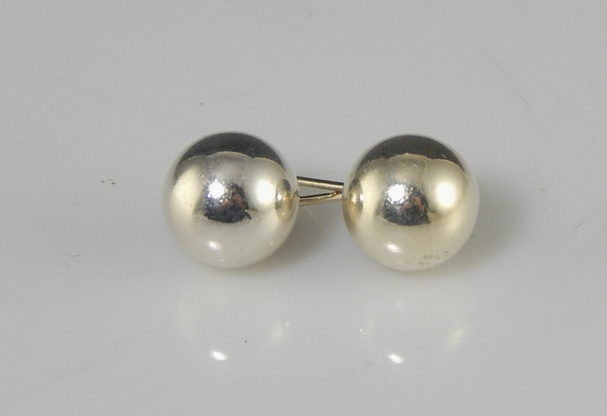 Tiffany & Co. Sterling Silver Ball Pierced Earrings