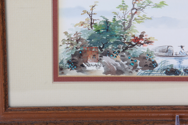 Pair of Original Watercolors by Sen Sai Chang