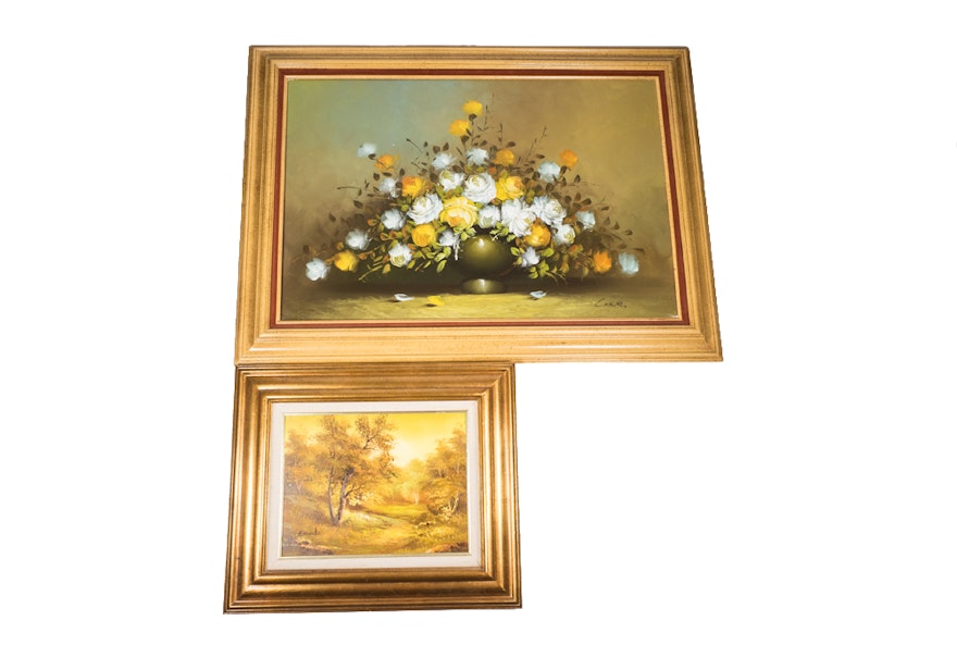 Pair of Signed Framed Oil Paintings