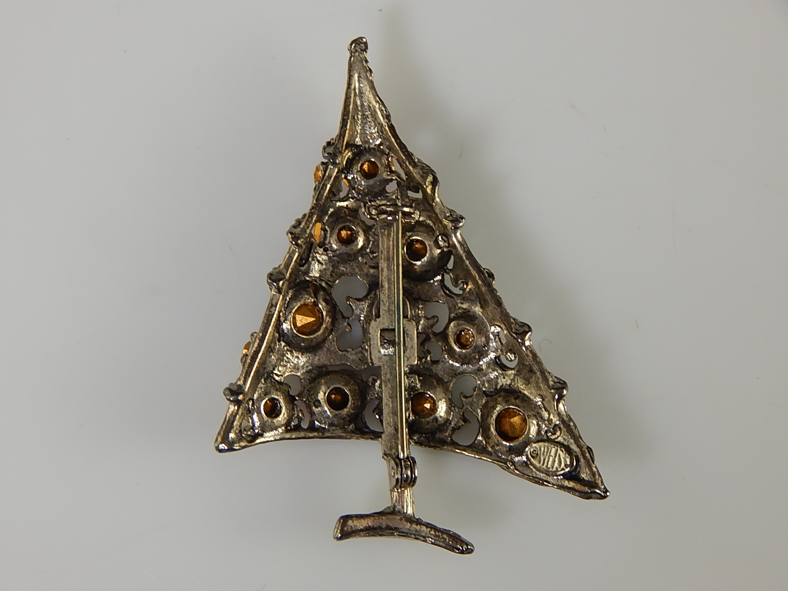 Vintage Weiss Signed Christmas Tree Pin