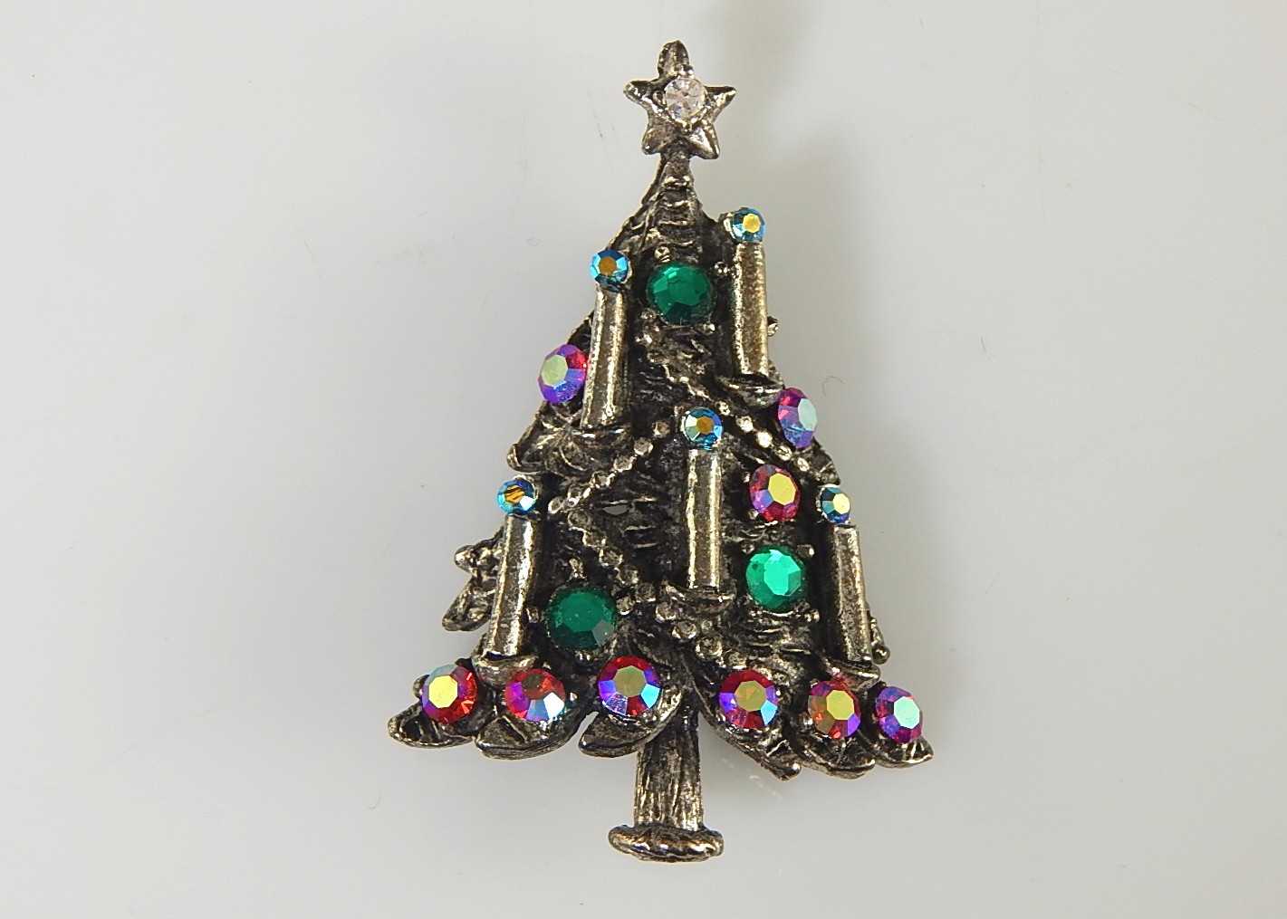 Vintage Weiss Signed Christmas Tree Pin