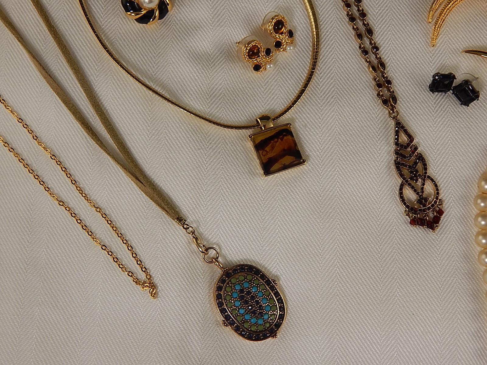 Lot of Vintage Signed Jewelry - Trifari, Monet, Napier