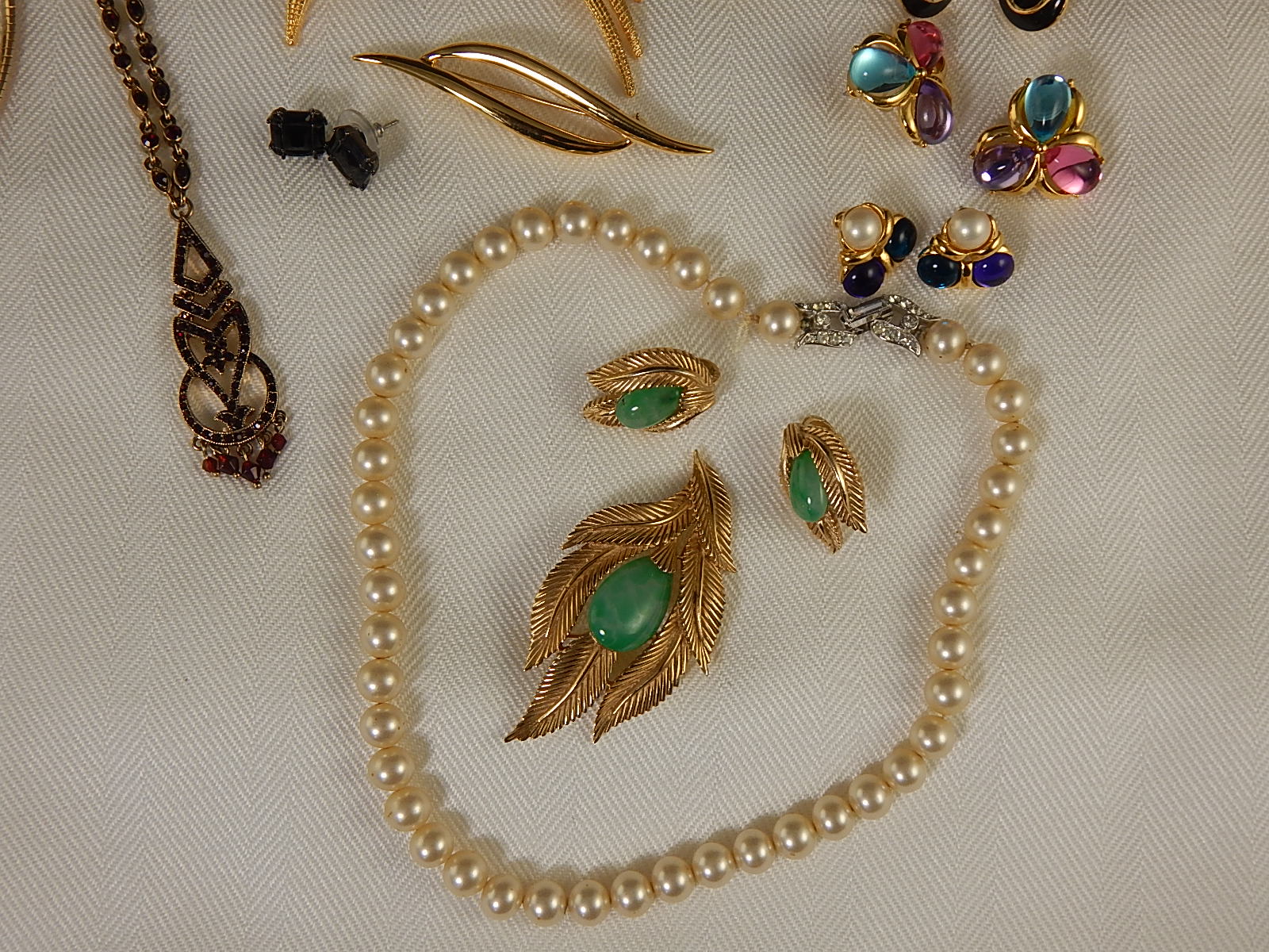 Lot of Vintage Signed Jewelry - Trifari, Monet, Napier