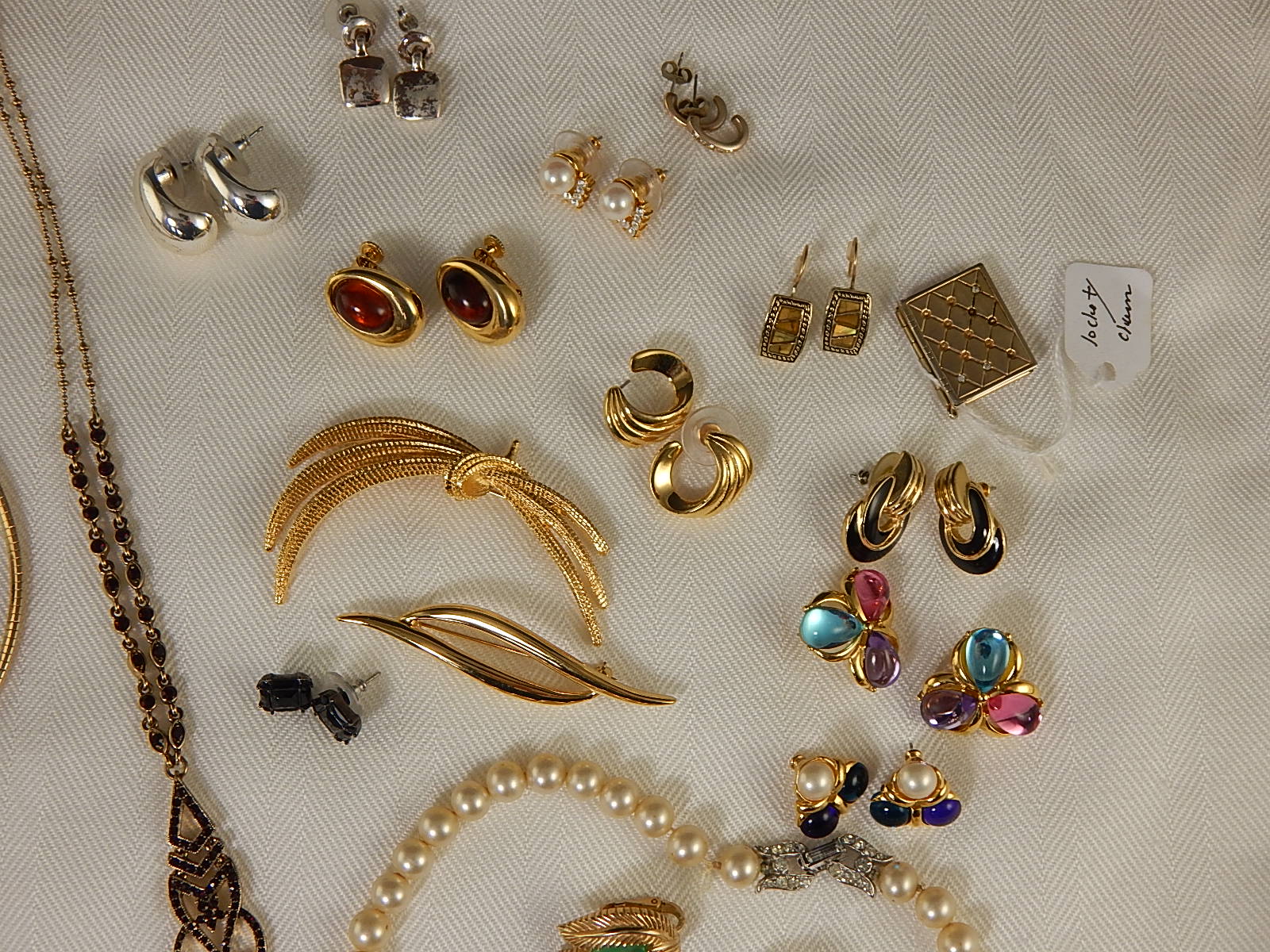 Lot of Vintage Signed Jewelry - Trifari, Monet, Napier