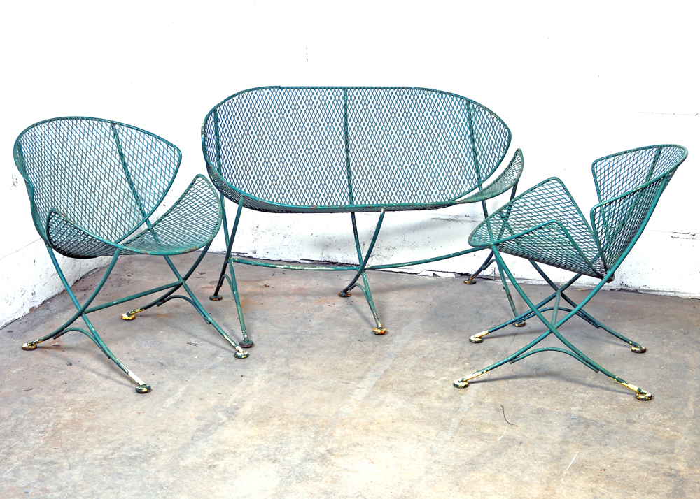 Set of Mid-Century Style Patio Chairs