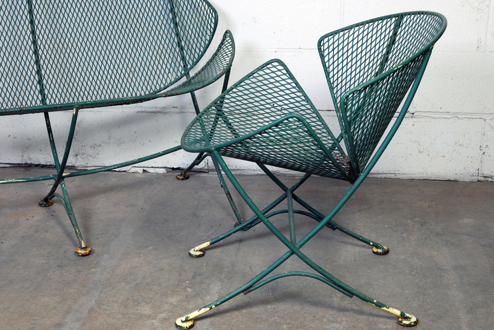 Set of Mid-Century Style Patio Chairs