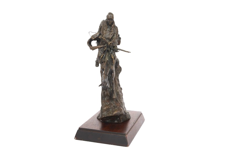 Franklin Mint Official Issue Reproduction Of Frederick Remington Bronze Figurine