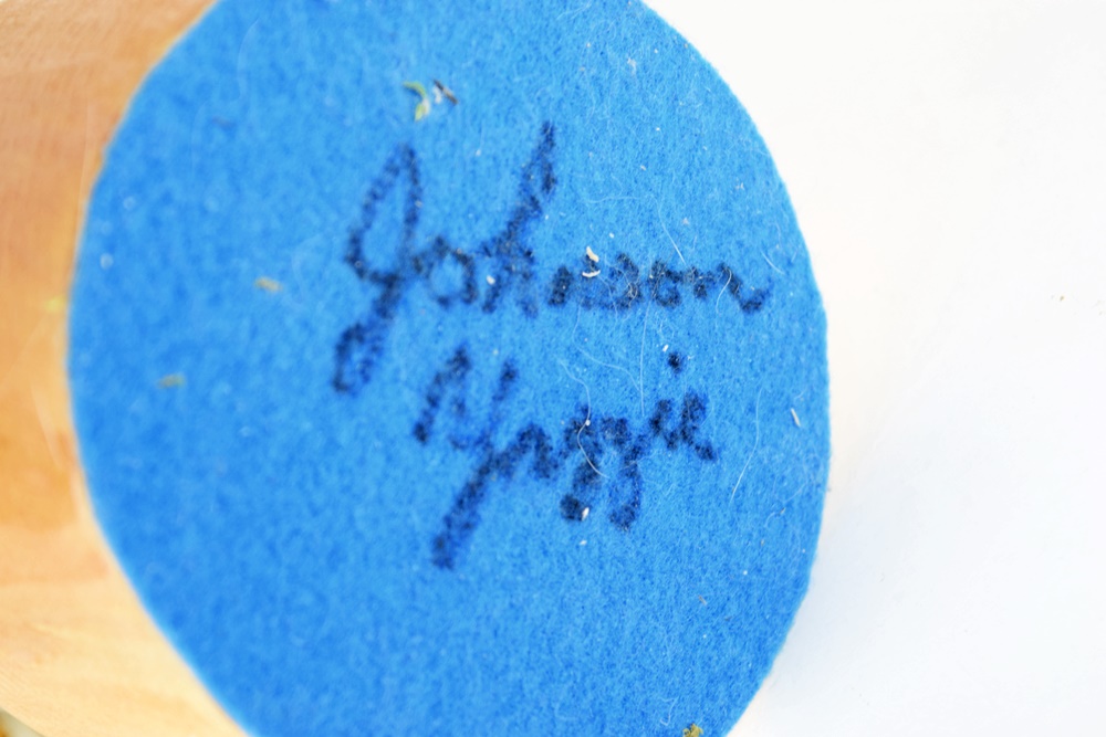 Navajo Kachina With Feather Headdress Signed Johnson Yaggie