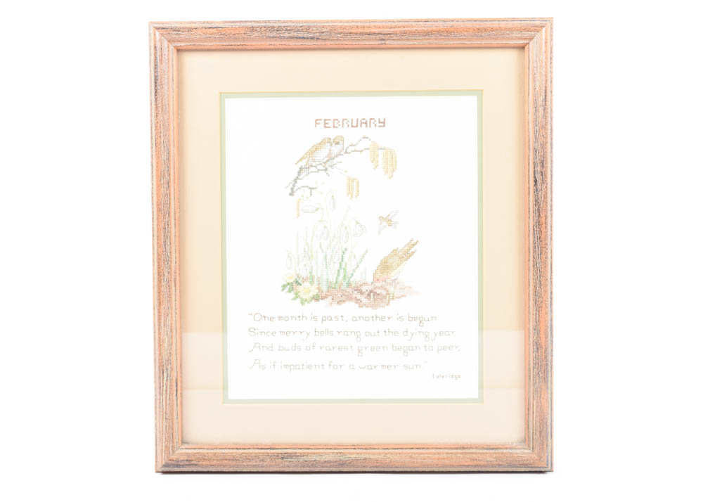 Vintage Framed Cross Stitch