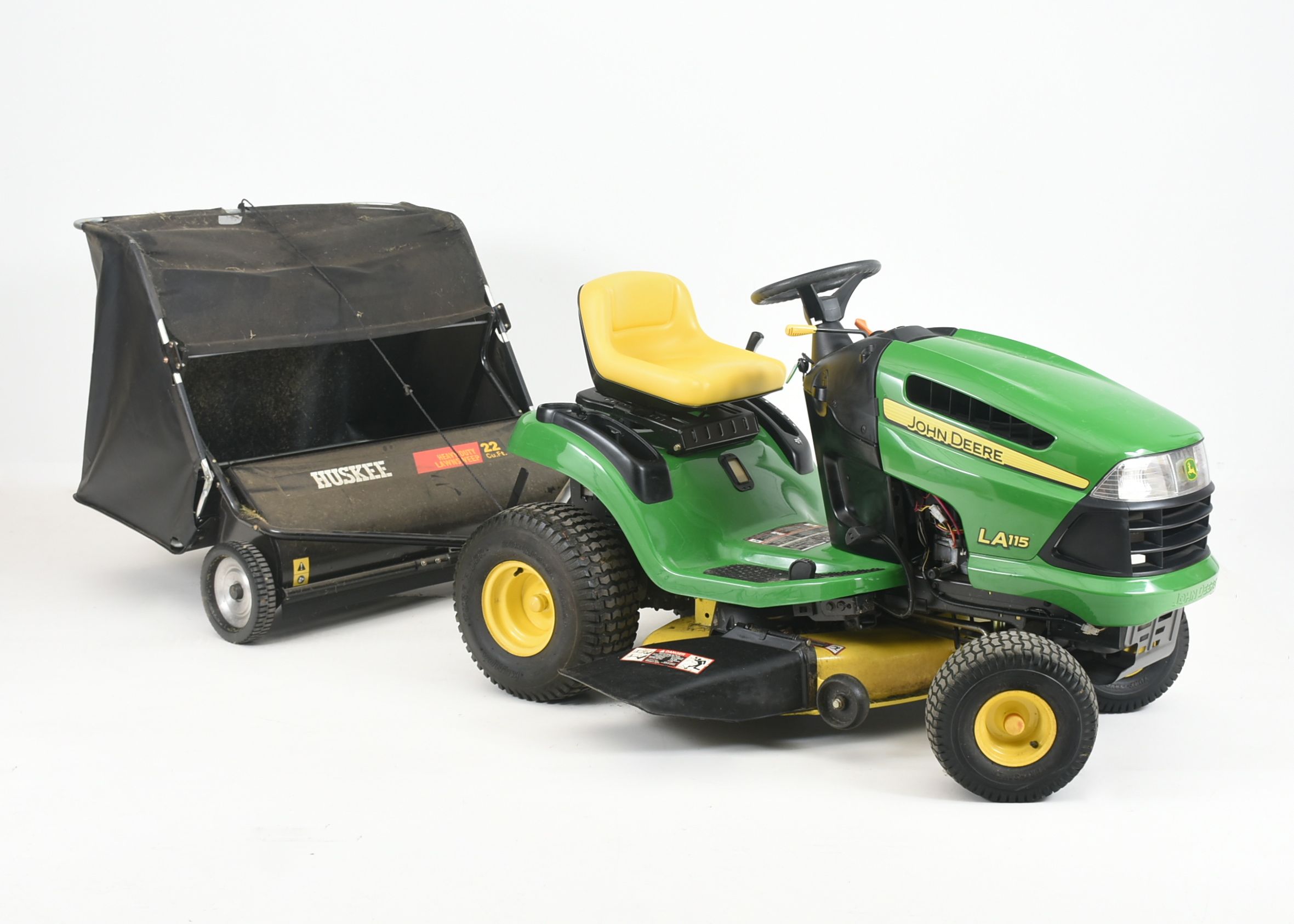 John Deere Riding Mower with Lawn Sweeper
