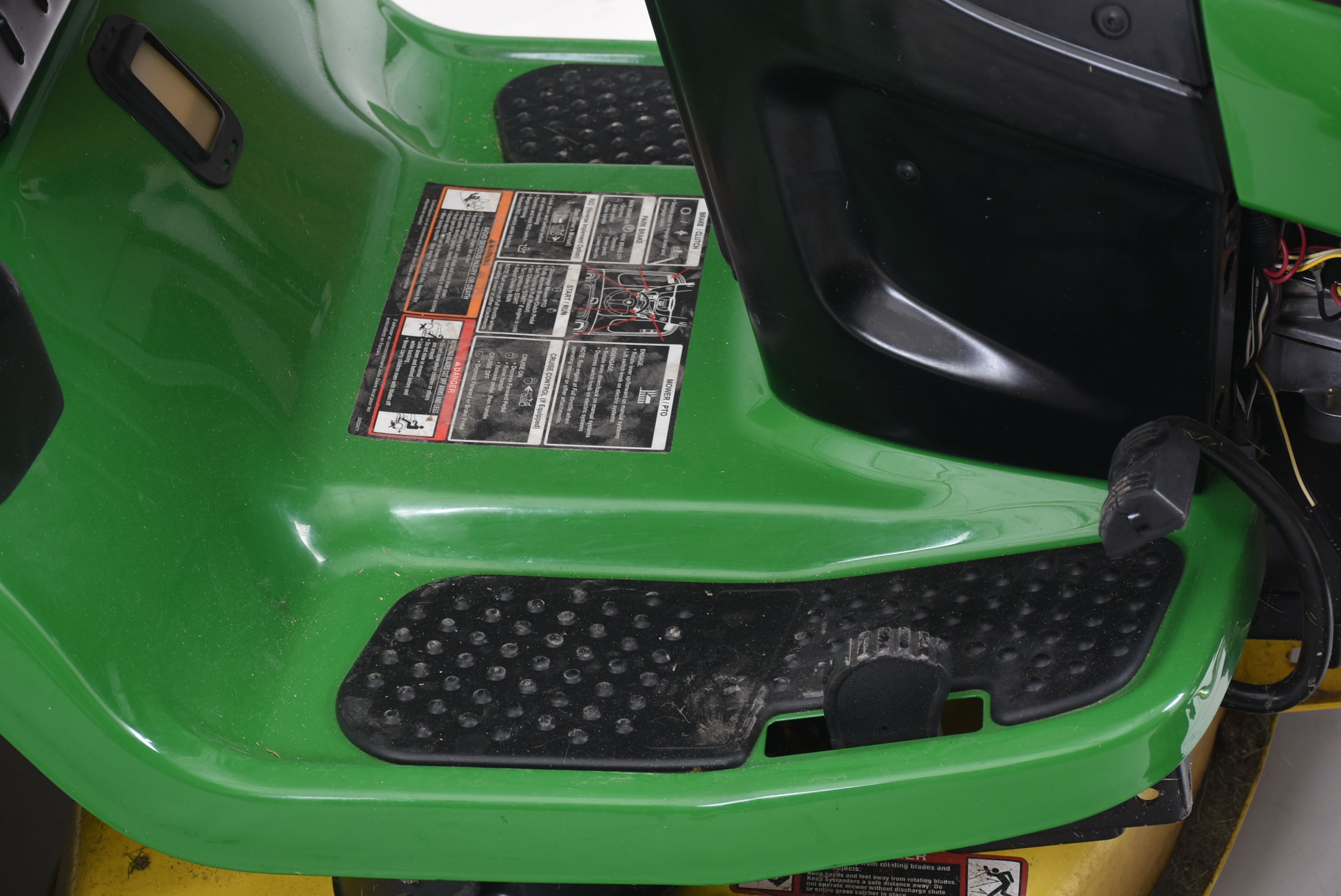 John Deere Riding Mower with Lawn Sweeper