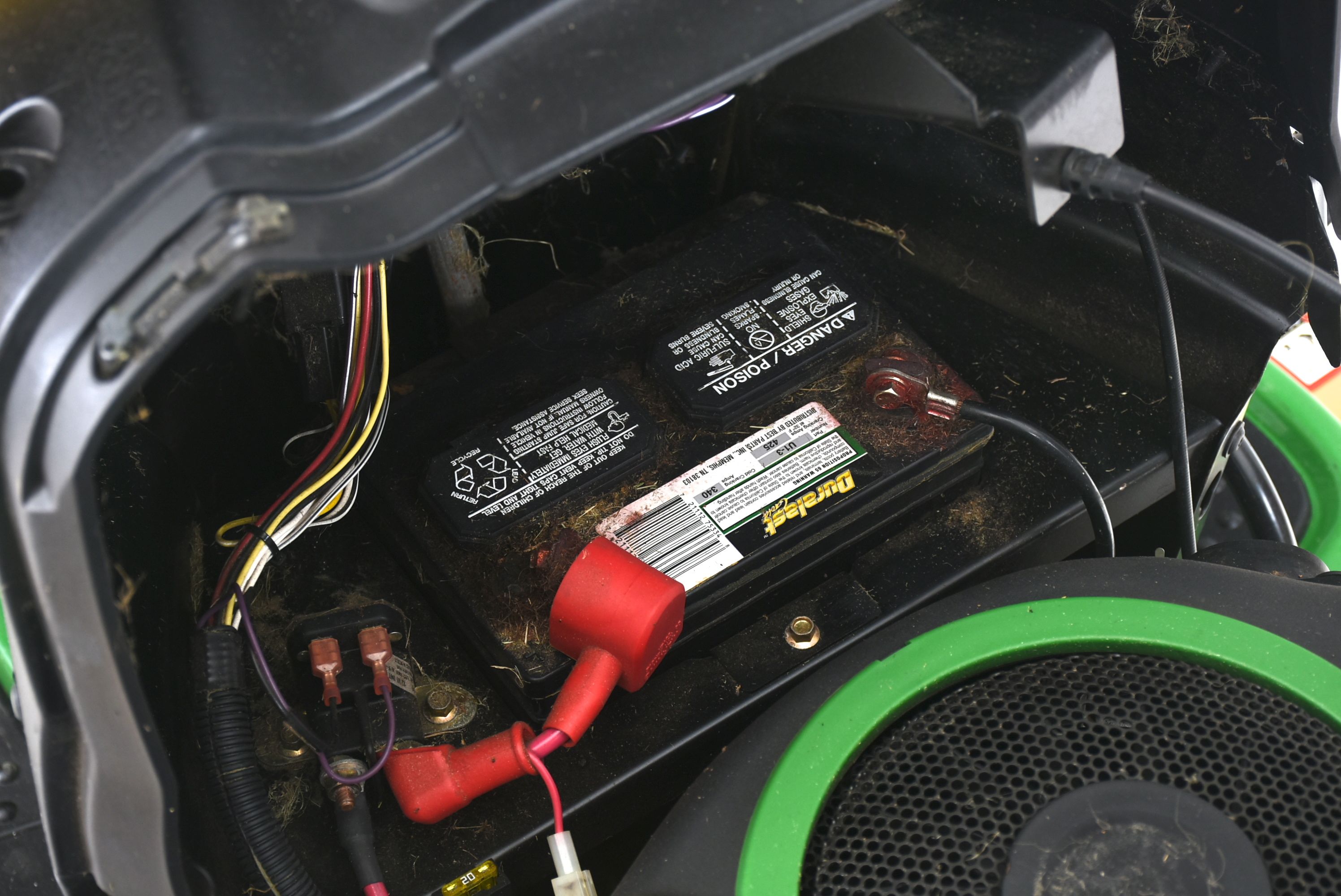 John Deere Riding Mower with Lawn Sweeper