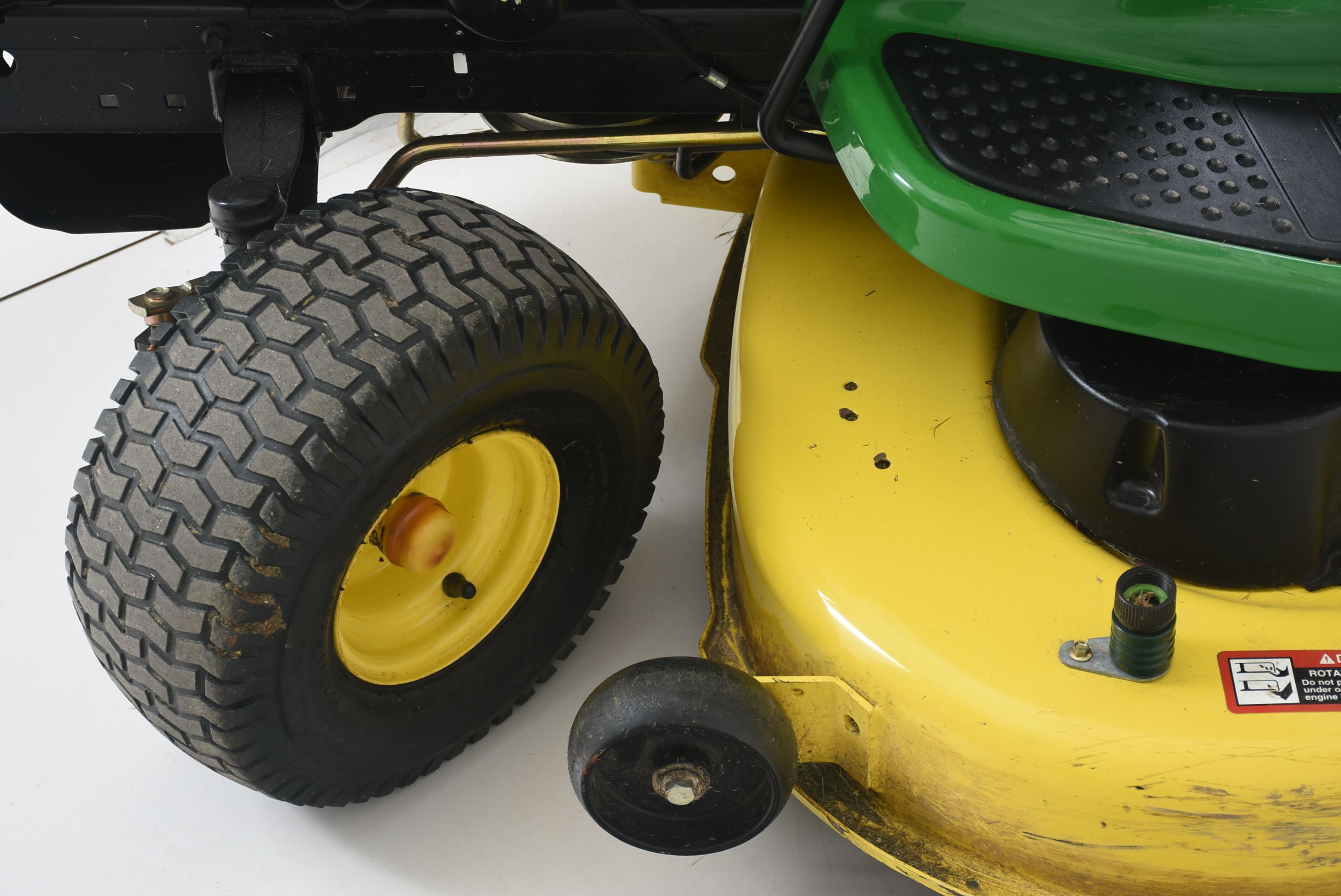 John Deere Riding Mower with Lawn Sweeper