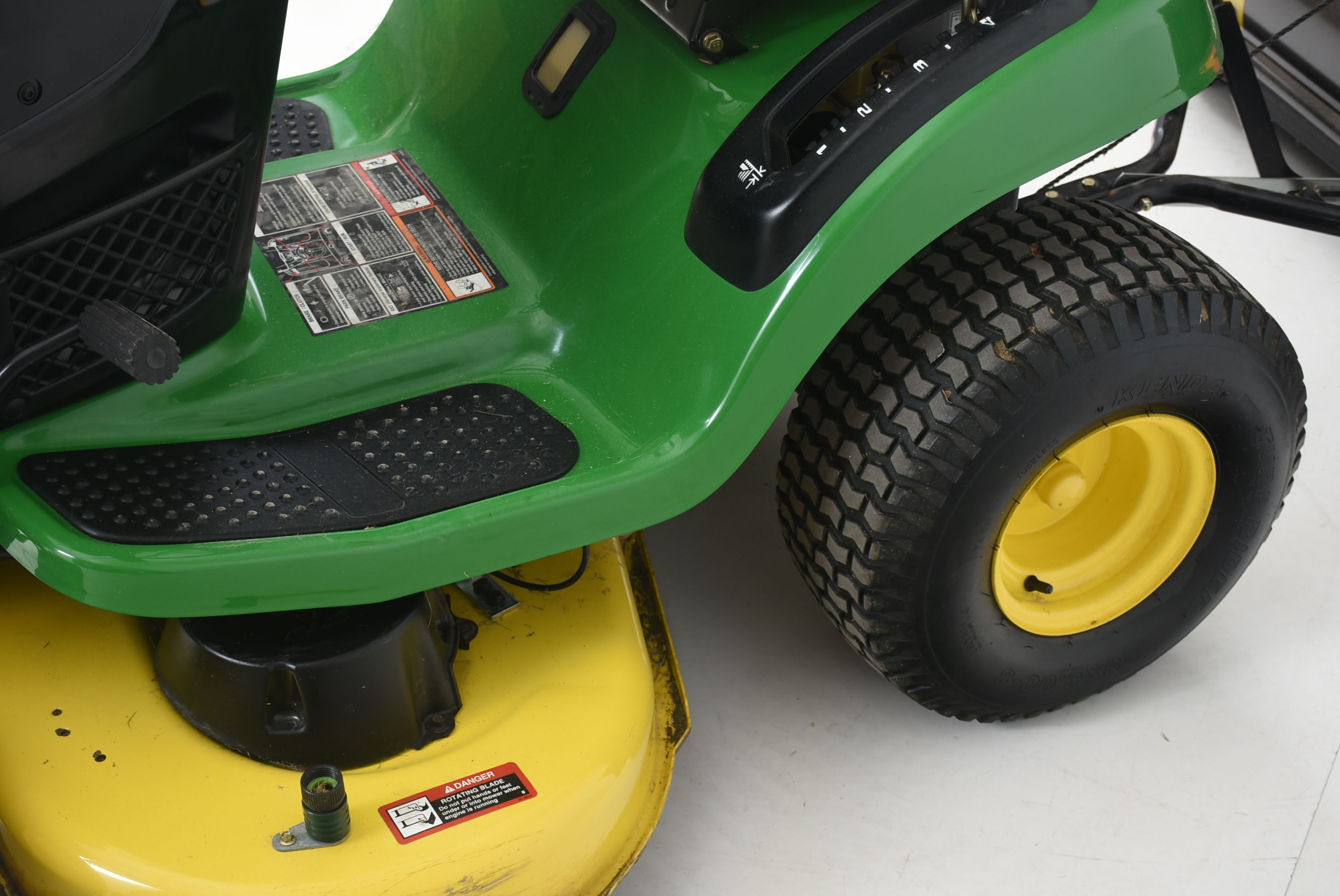 John Deere Riding Mower with Lawn Sweeper