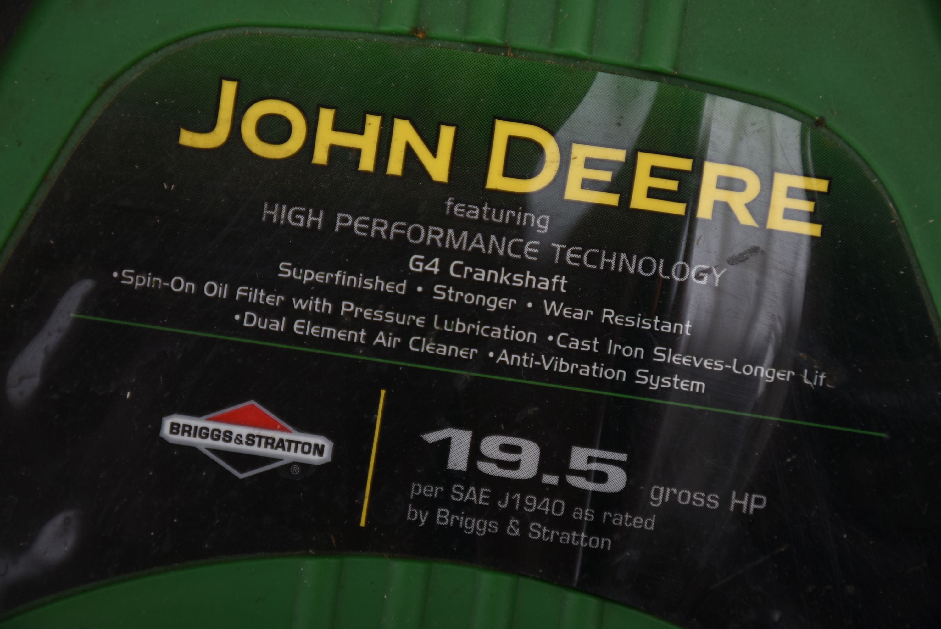 John Deere Riding Mower with Lawn Sweeper