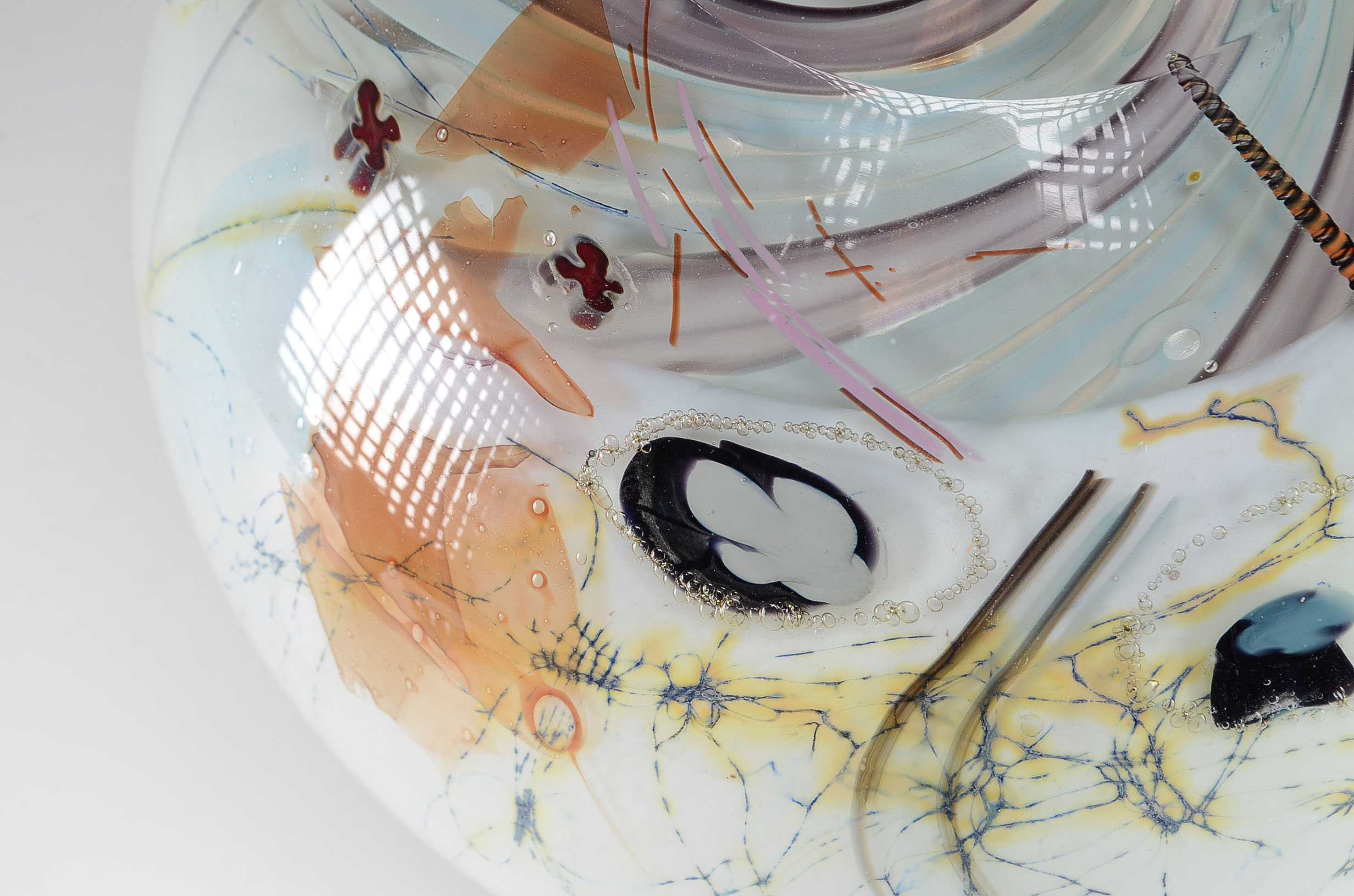 Signed Robert Palusky Blown Glass Orb