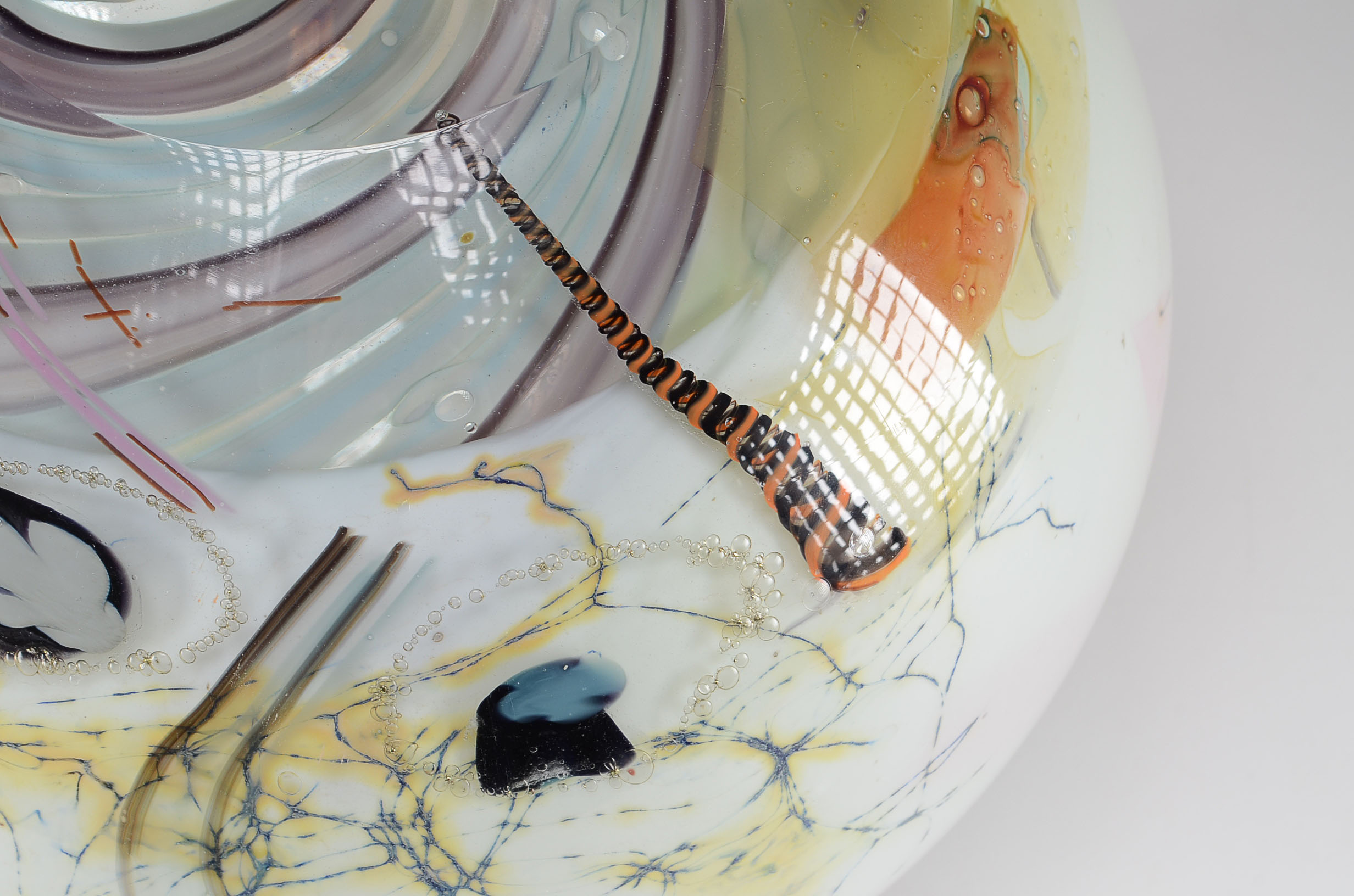 Signed Robert Palusky Blown Glass Orb