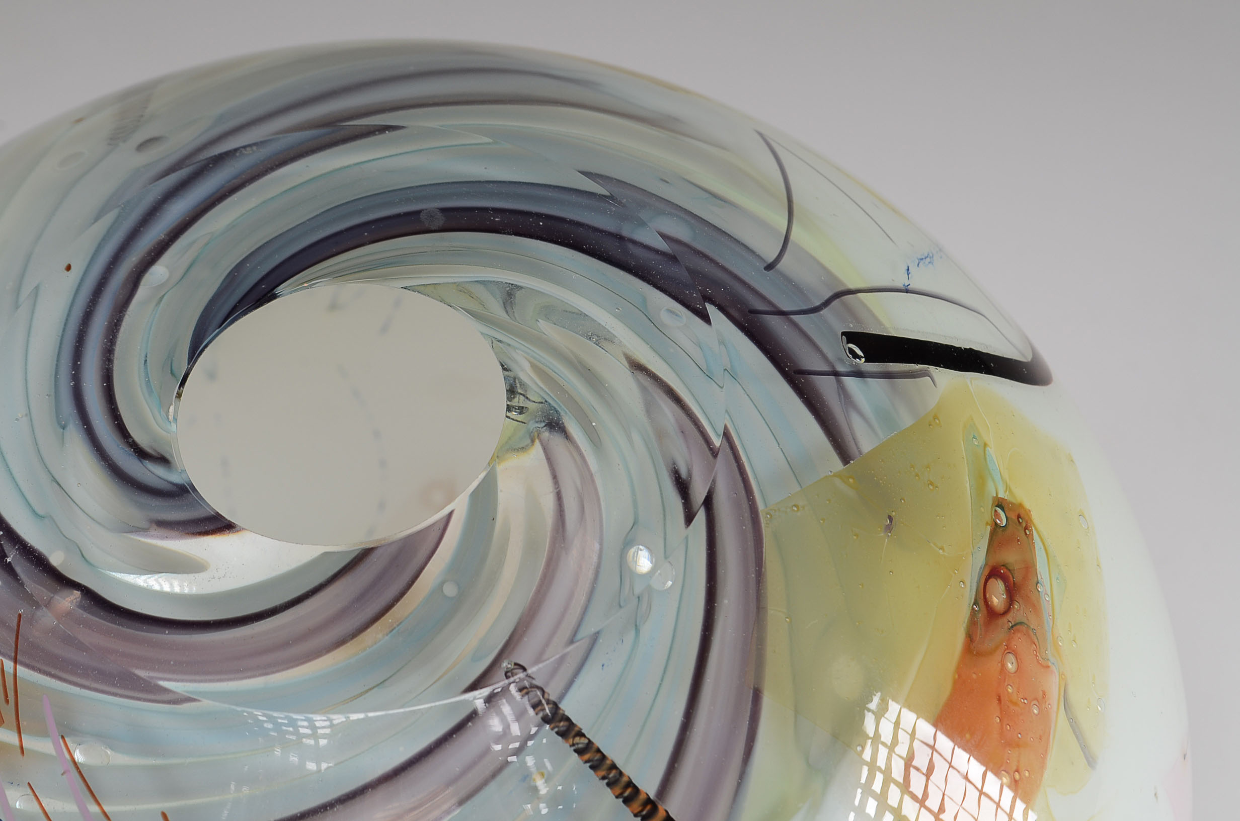 Signed Robert Palusky Blown Glass Orb