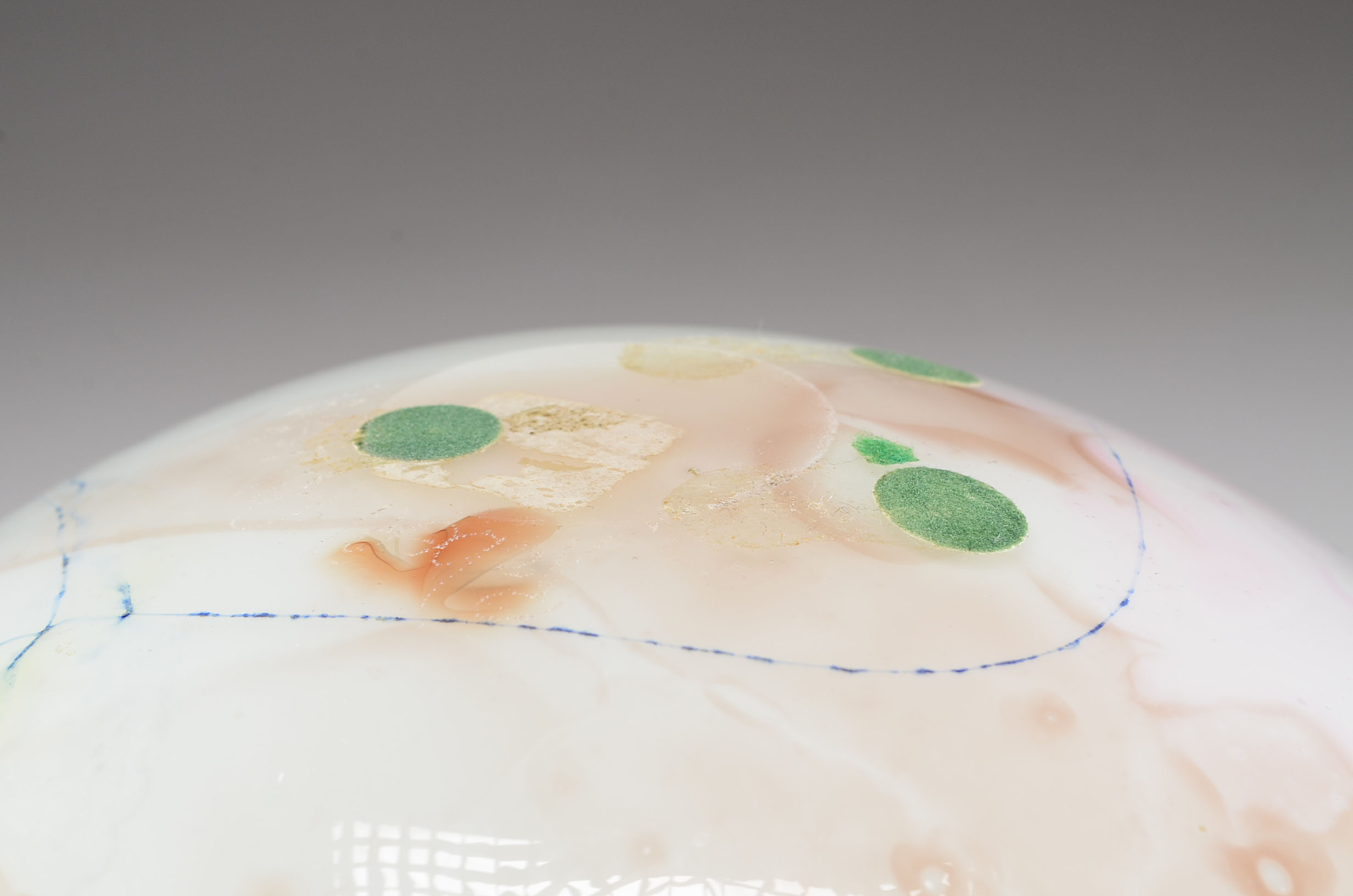 Signed Robert Palusky Blown Glass Orb