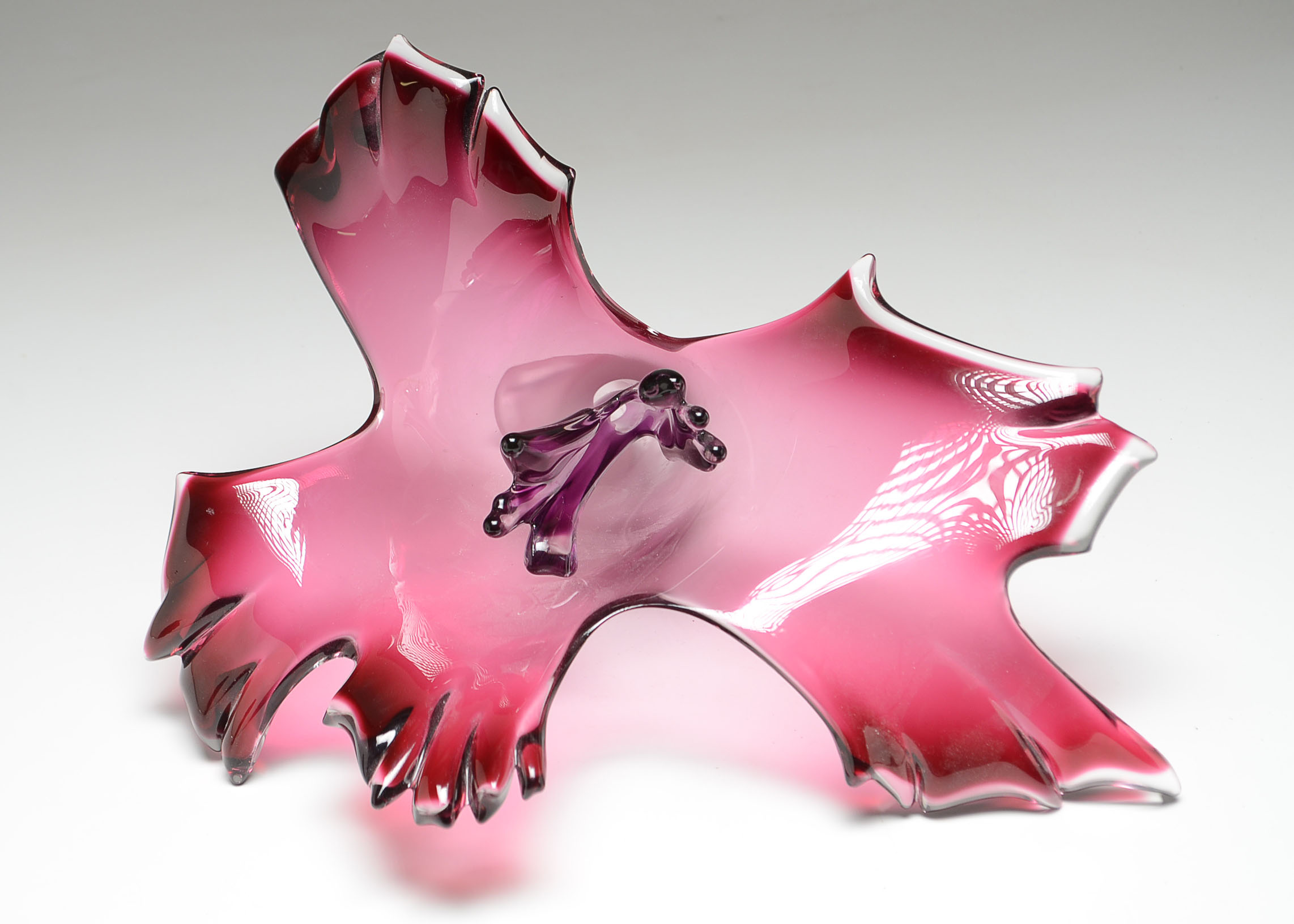 Signed Barry Entner Blown Glass Flower