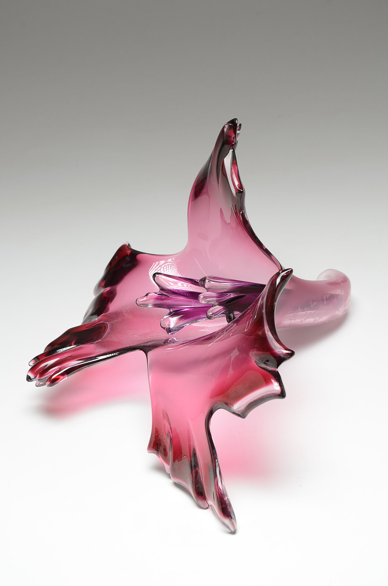 Signed Barry Entner Blown Glass Flower
