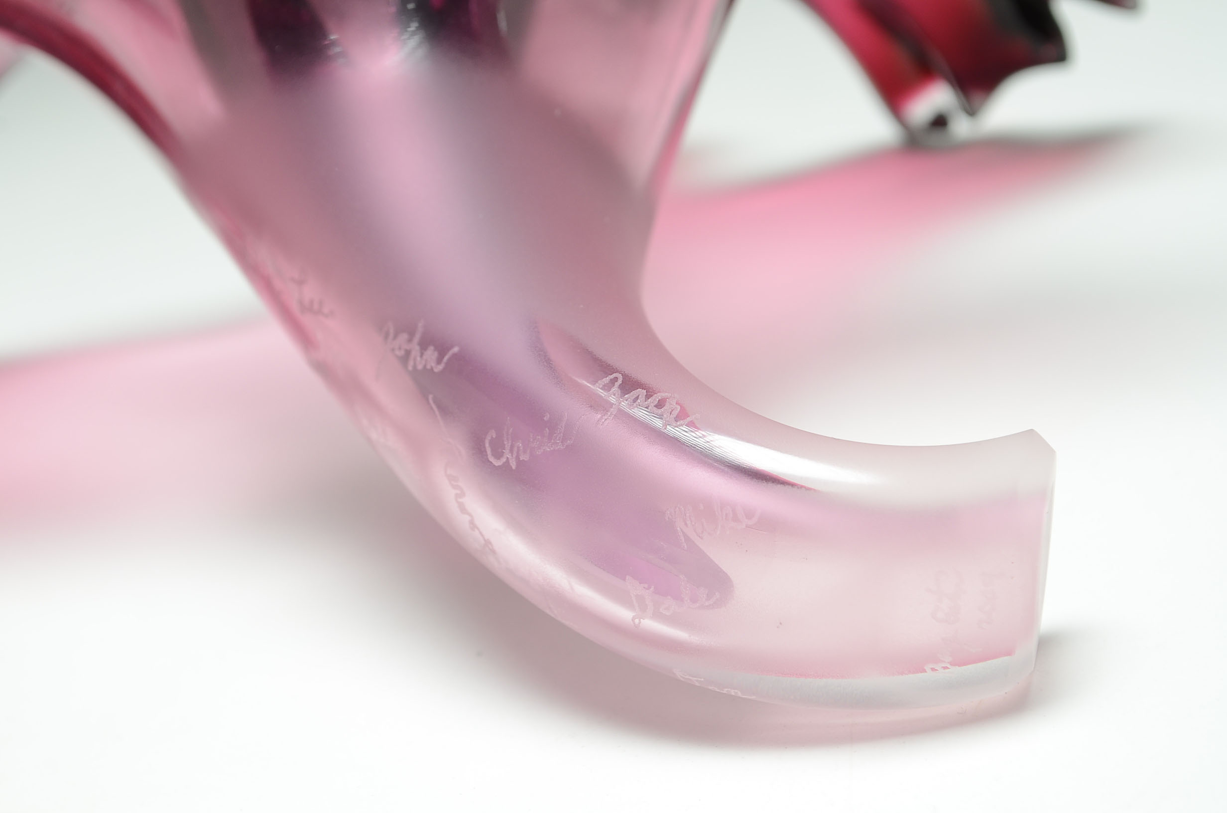 Signed Barry Entner Blown Glass Flower