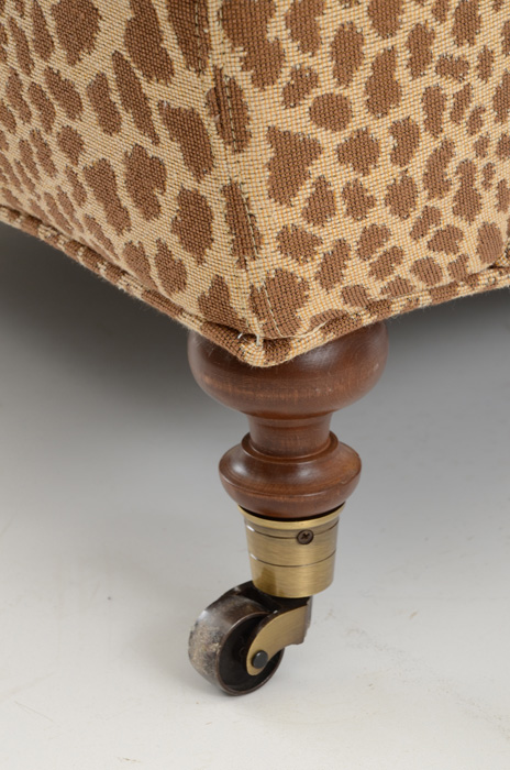 Lee Industries Leopard Print Chair and Ottoman